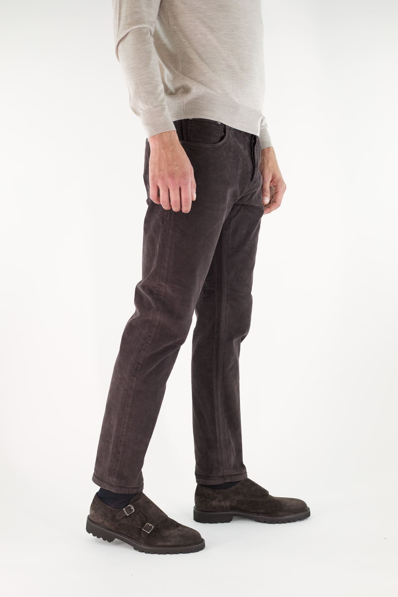 PT Pantaloni Velluto "Reggae" 5 Tasche Testa Moro