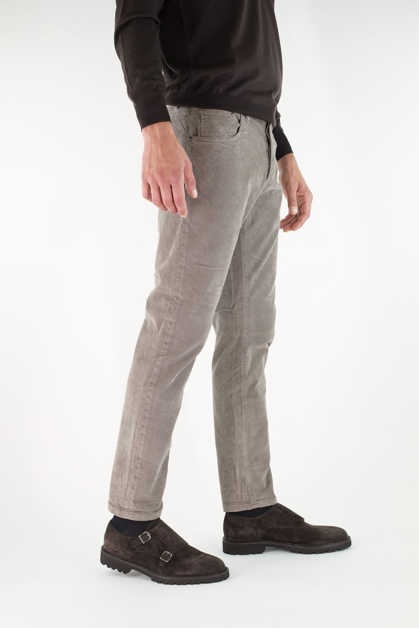 PT Pantaloni Velluto "Reggae" 5 Tasche Tortora