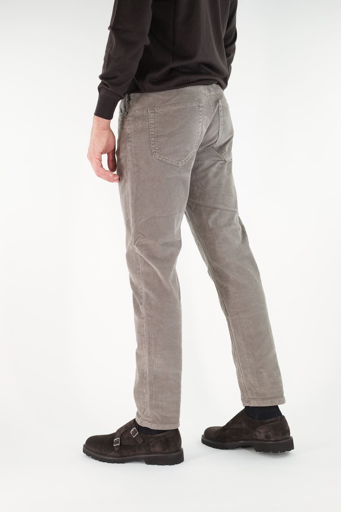 PT Pantaloni Velluto "Reggae" 5 Tasche Tortora