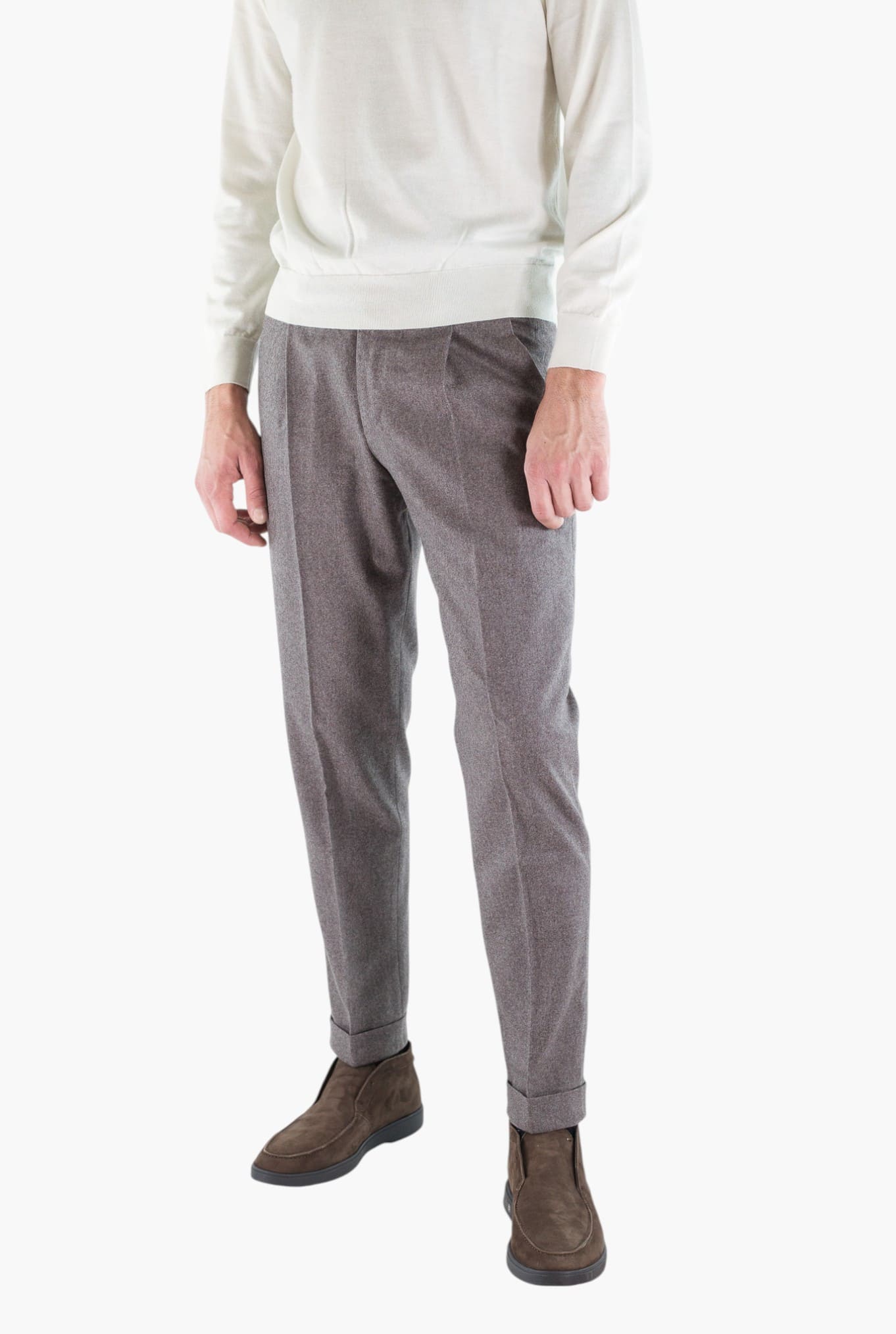 PT Pantaloni "Edge Rebel" Lana Cashmere Tortora