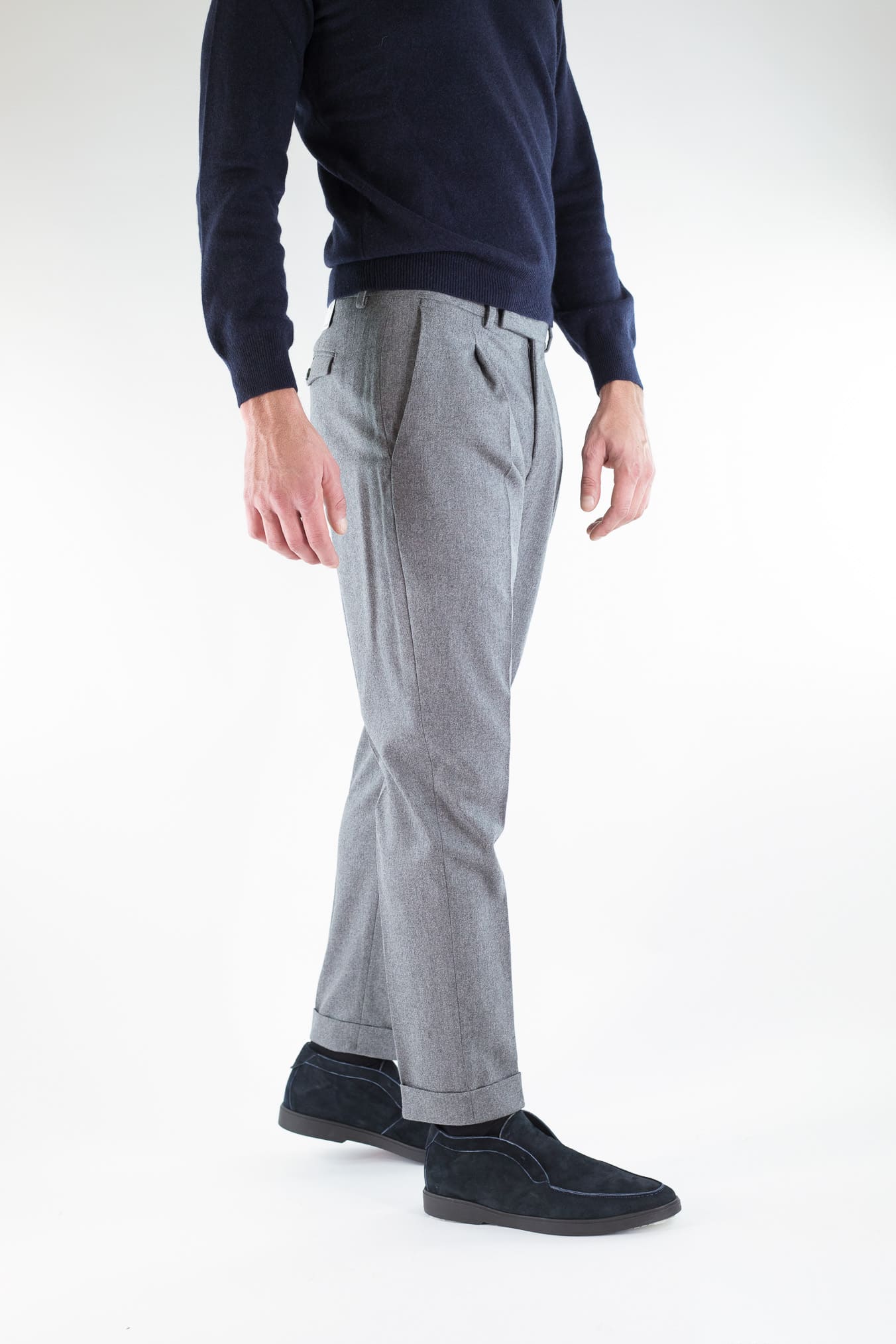 PT Pantaloni "Edge Rebel" Lana Cashmere Grigio