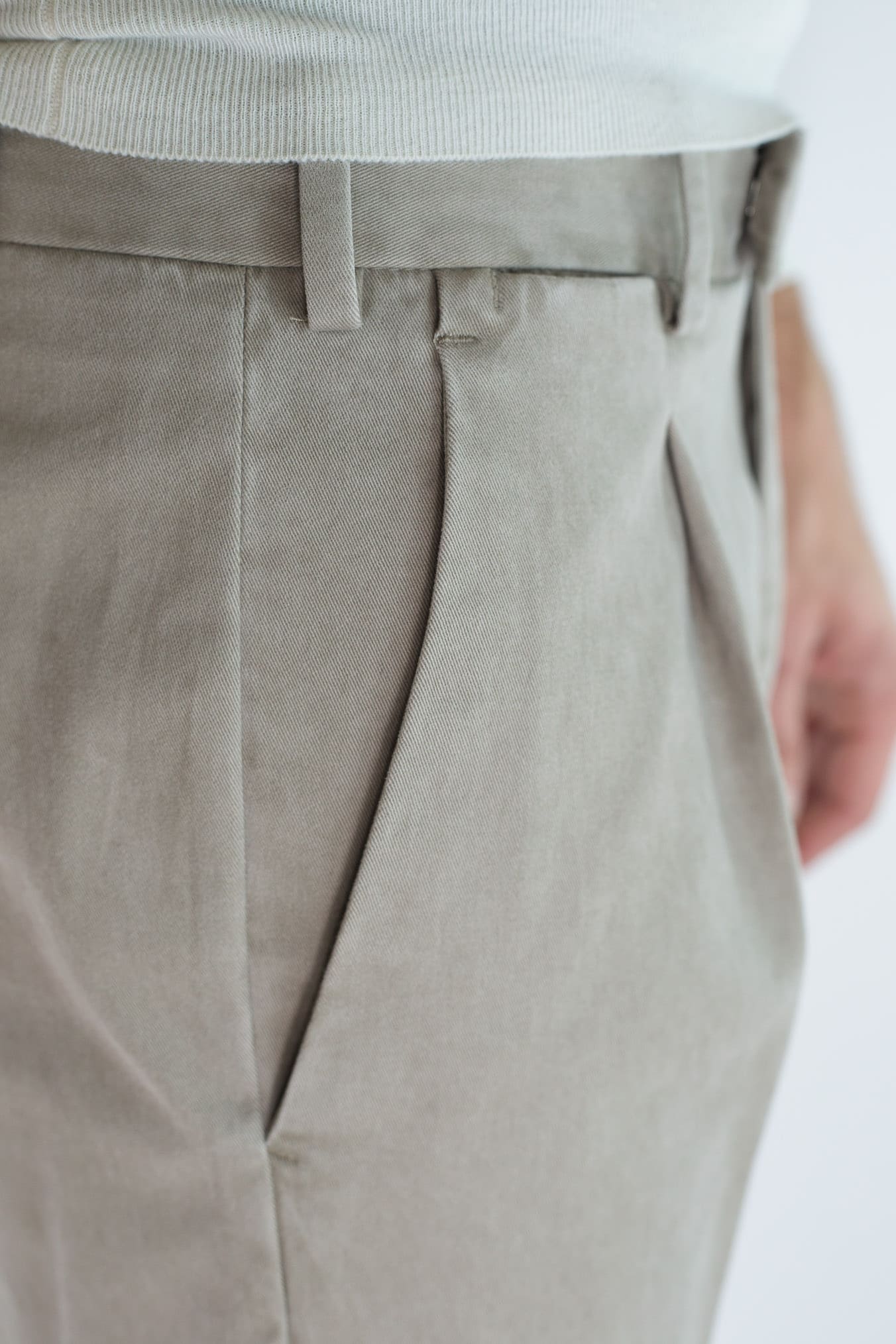 PT Pantaloni "Edge Rebel" Gabardina Cotone Beige