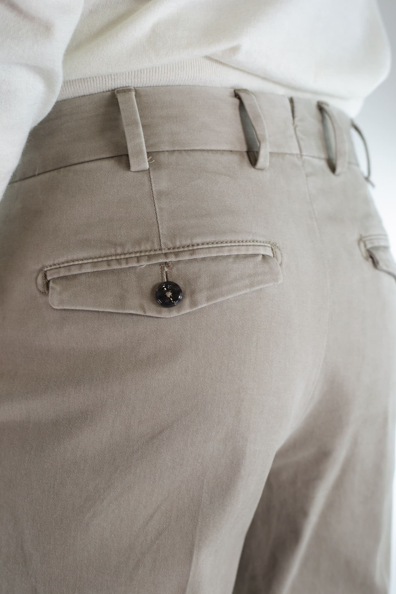 PT Pantaloni "Edge Rebel" Gabardina Cotone Beige