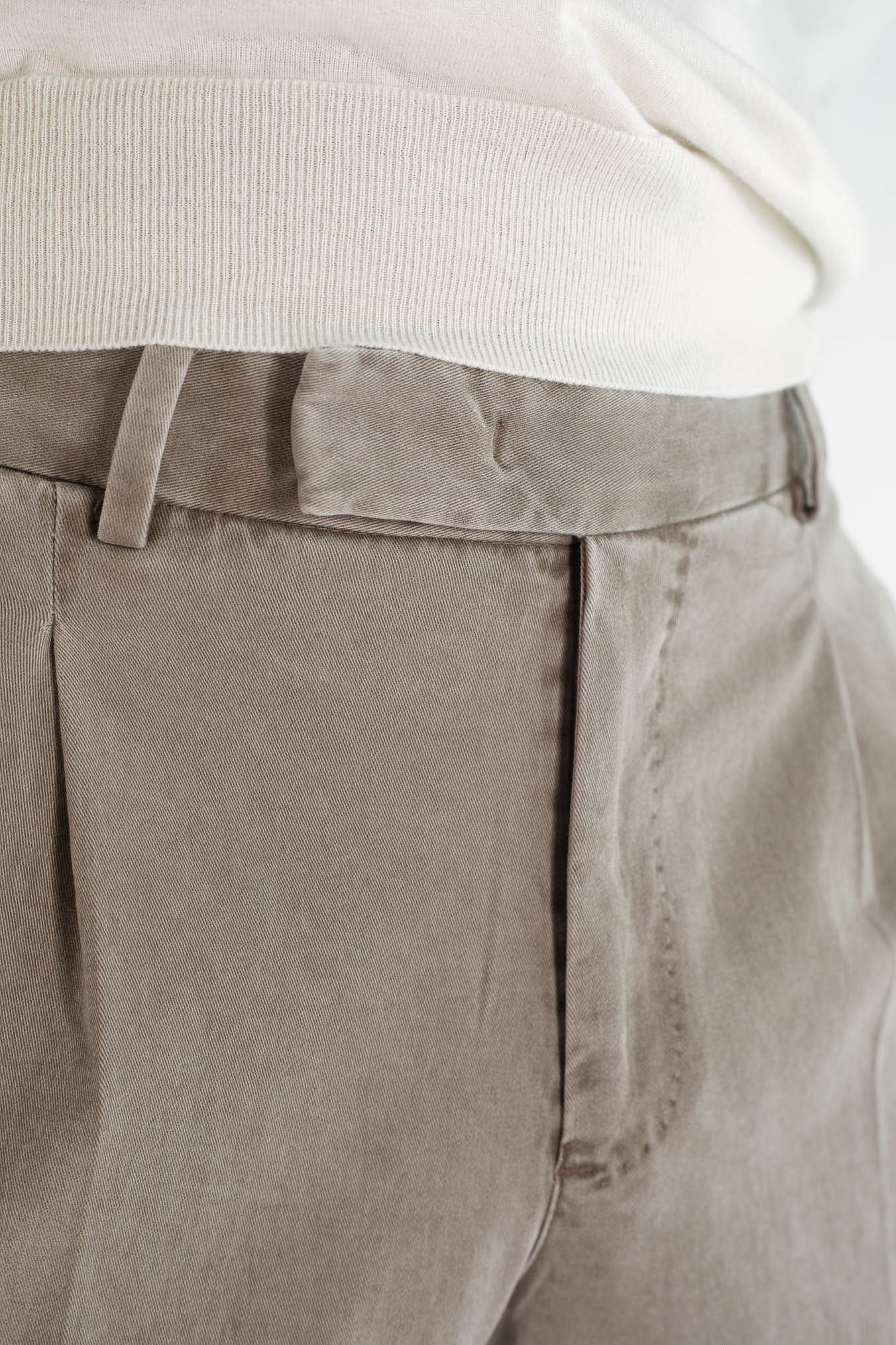 PT Pantaloni "Edge Rebel" Gabardina Cotone Fango