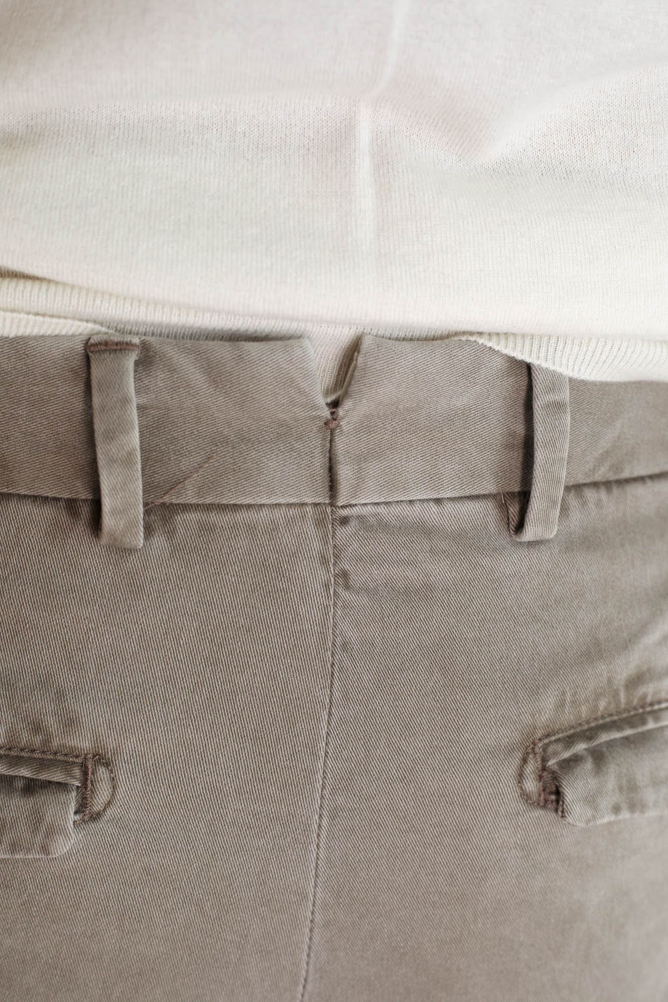 PT Pantaloni "Edge Rebel" Gabardina Cotone Fango