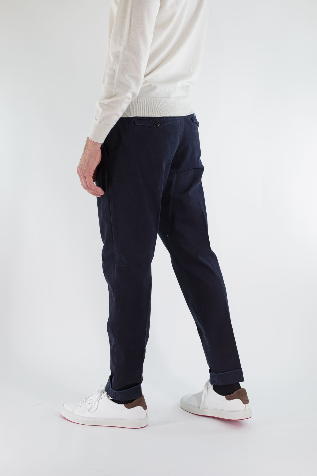 PT Pantaloni "Edge Rebel" Gabardina Cotone Blu