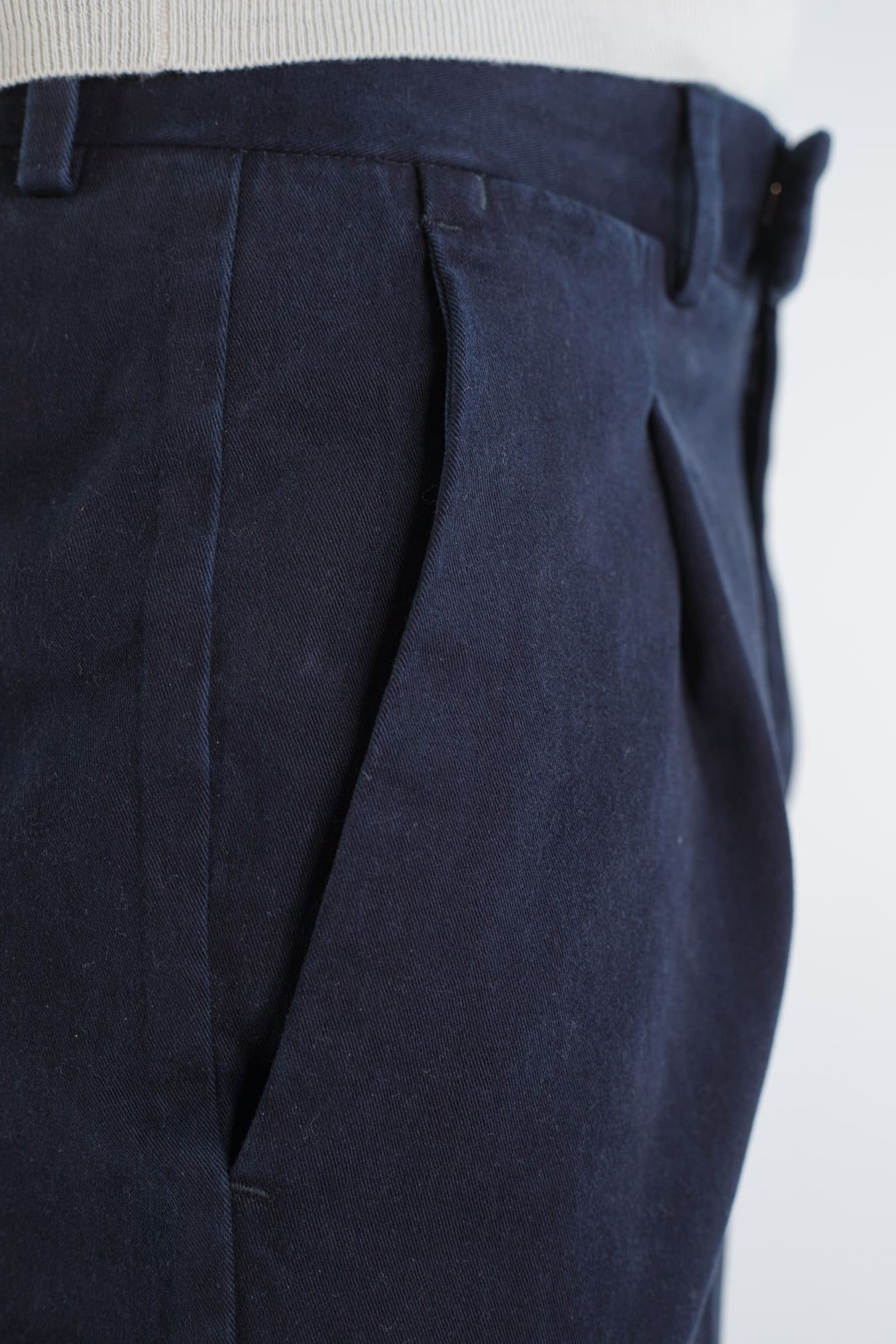 PT Pantaloni "Edge Rebel" Gabardina Cotone Blu