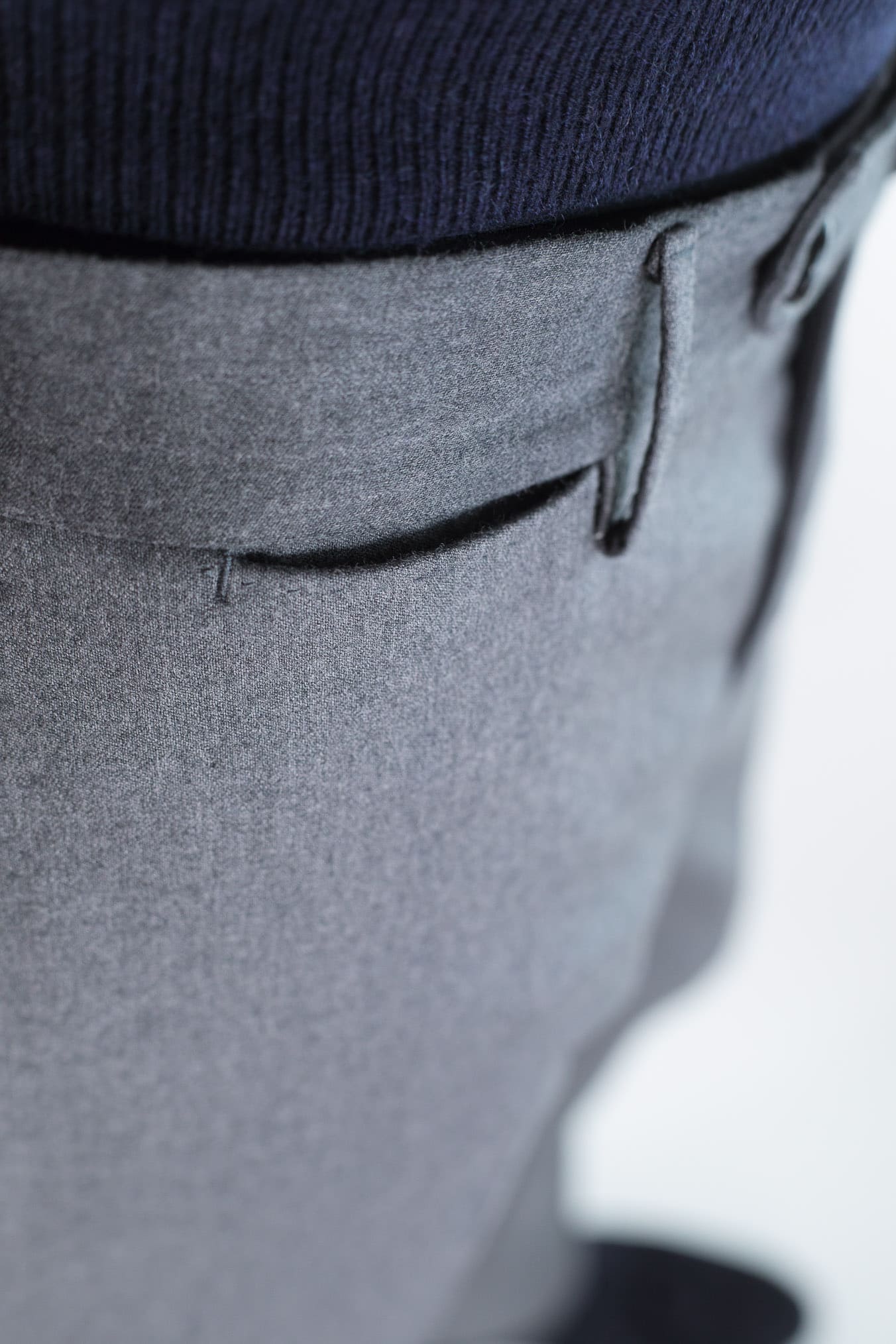 PT Pantaloni Flanella Lana Grigio Medio