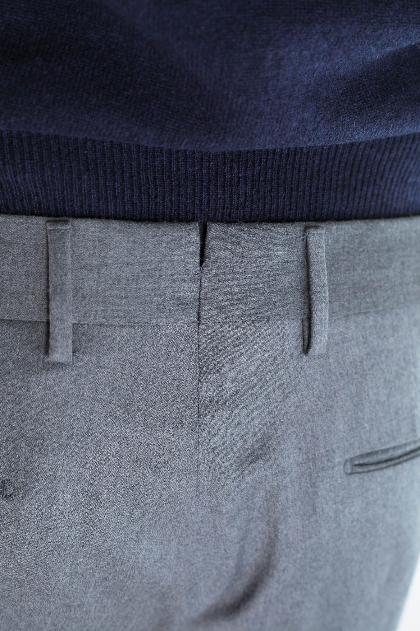 PT Pantaloni Flanella Lana Grigio Medio