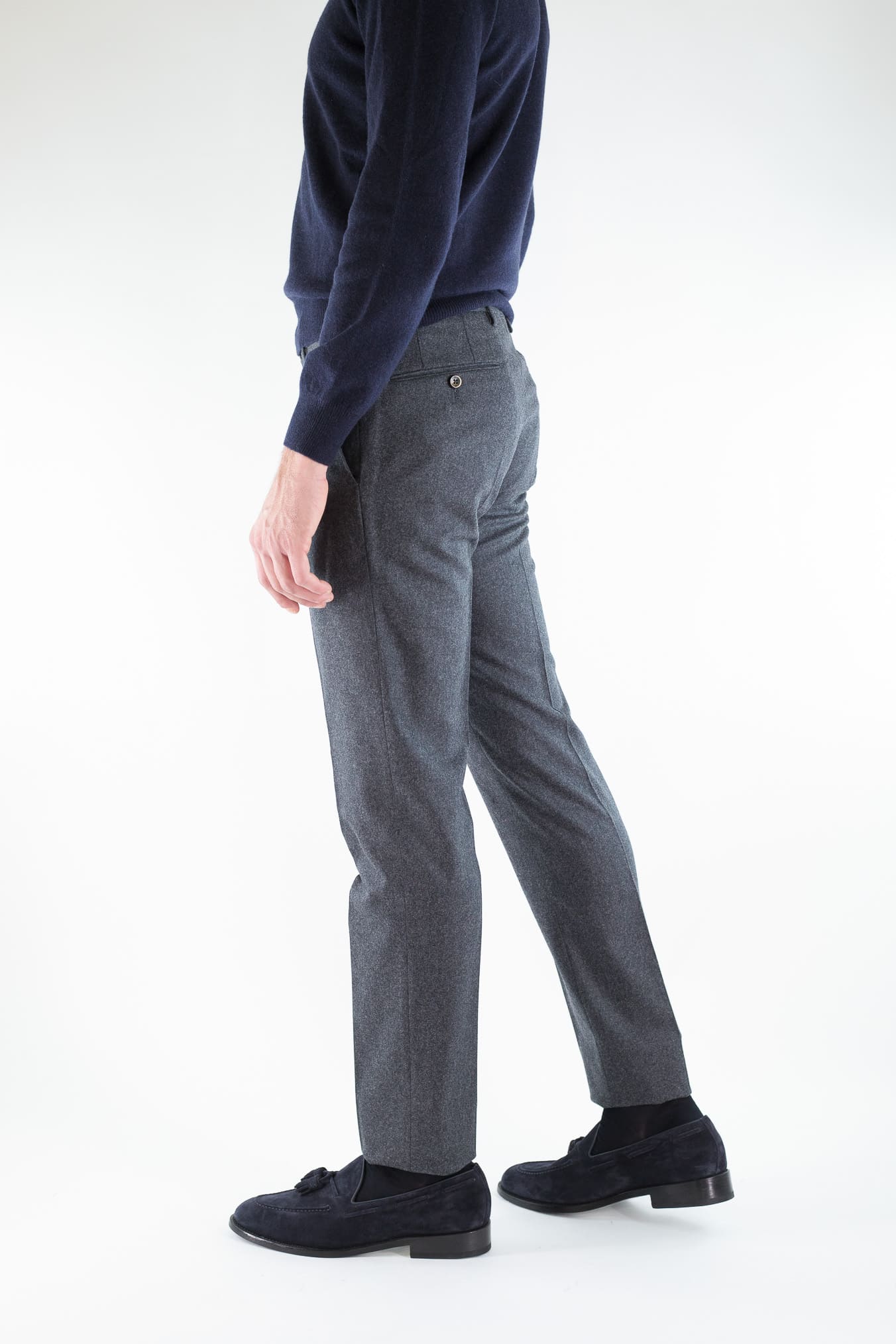 PT Pantaloni Flanella Lana Cashmere Grigio Piombo