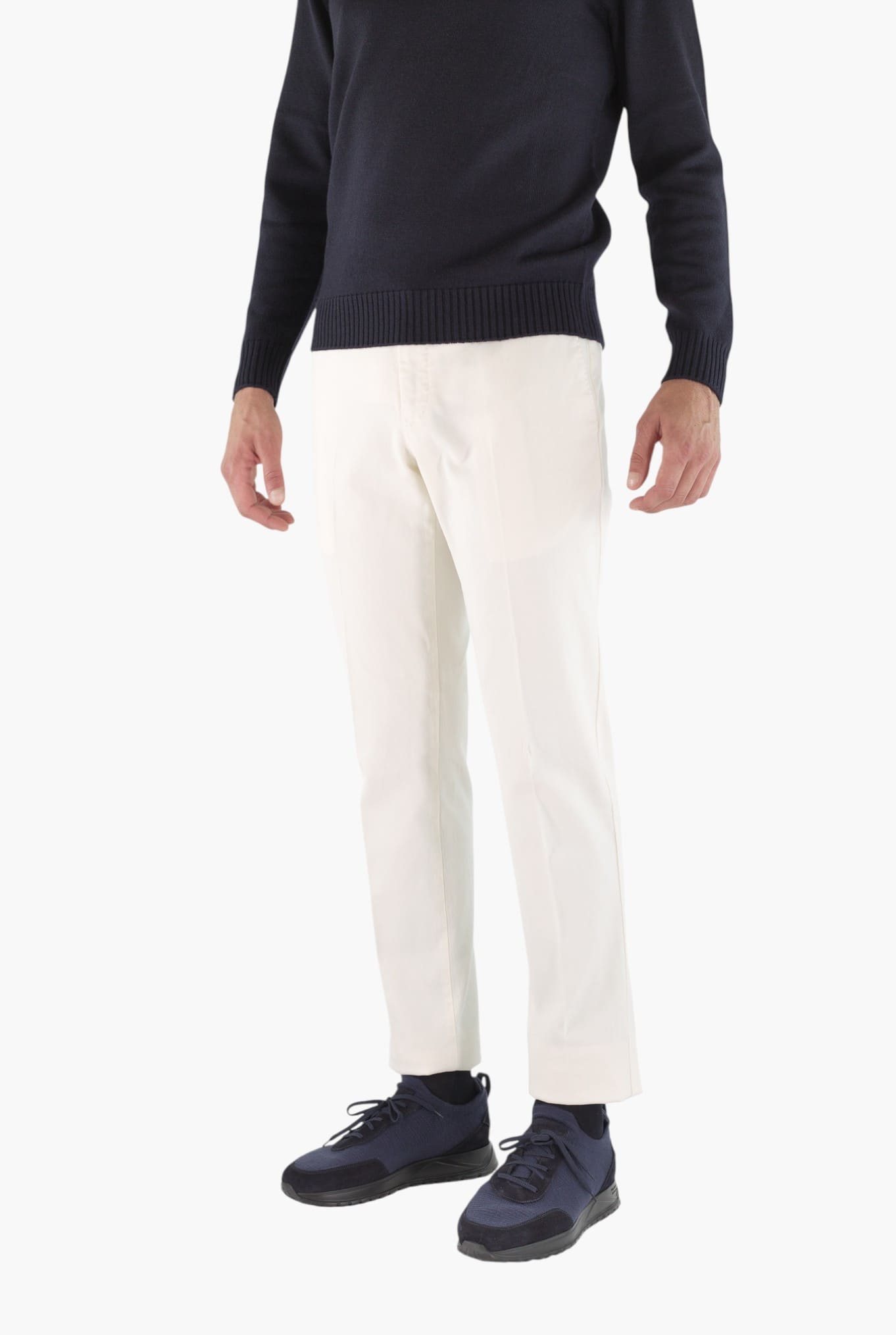 PT Pantaloni Cotone Cashmere Bianco Panna