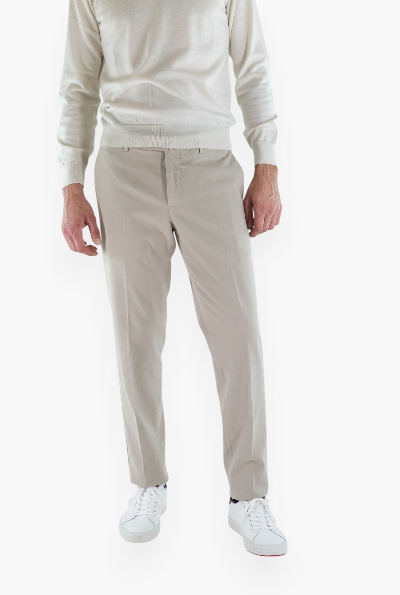 PT Pantaloni Cotone Cashmere Beige Chiaro