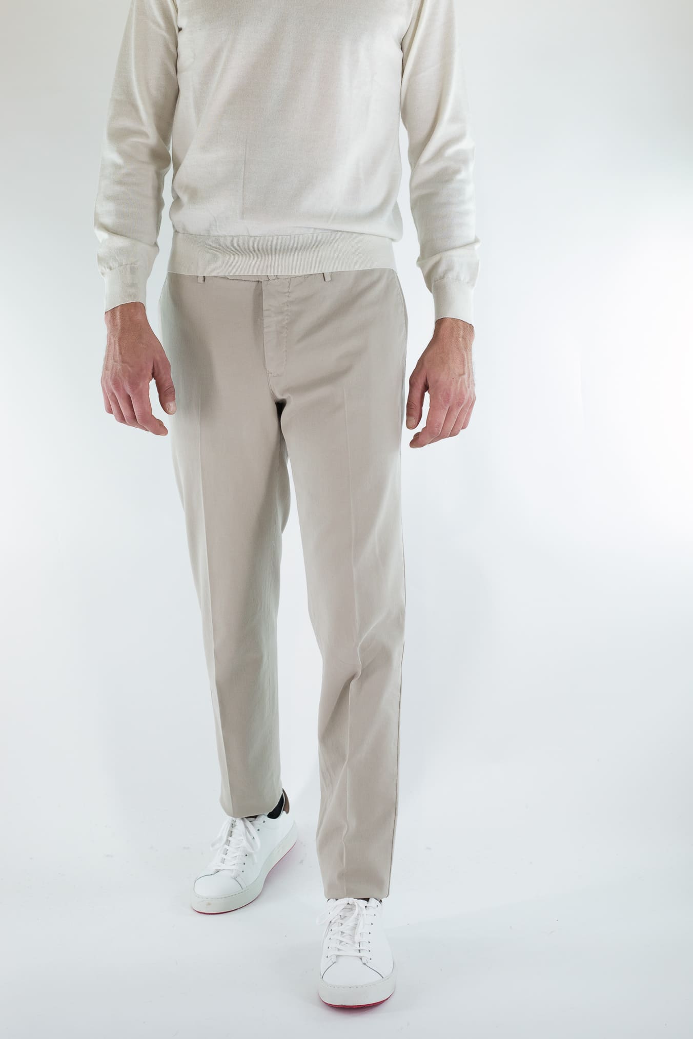 PT Pantaloni Cotone Cashmere Beige Chiaro