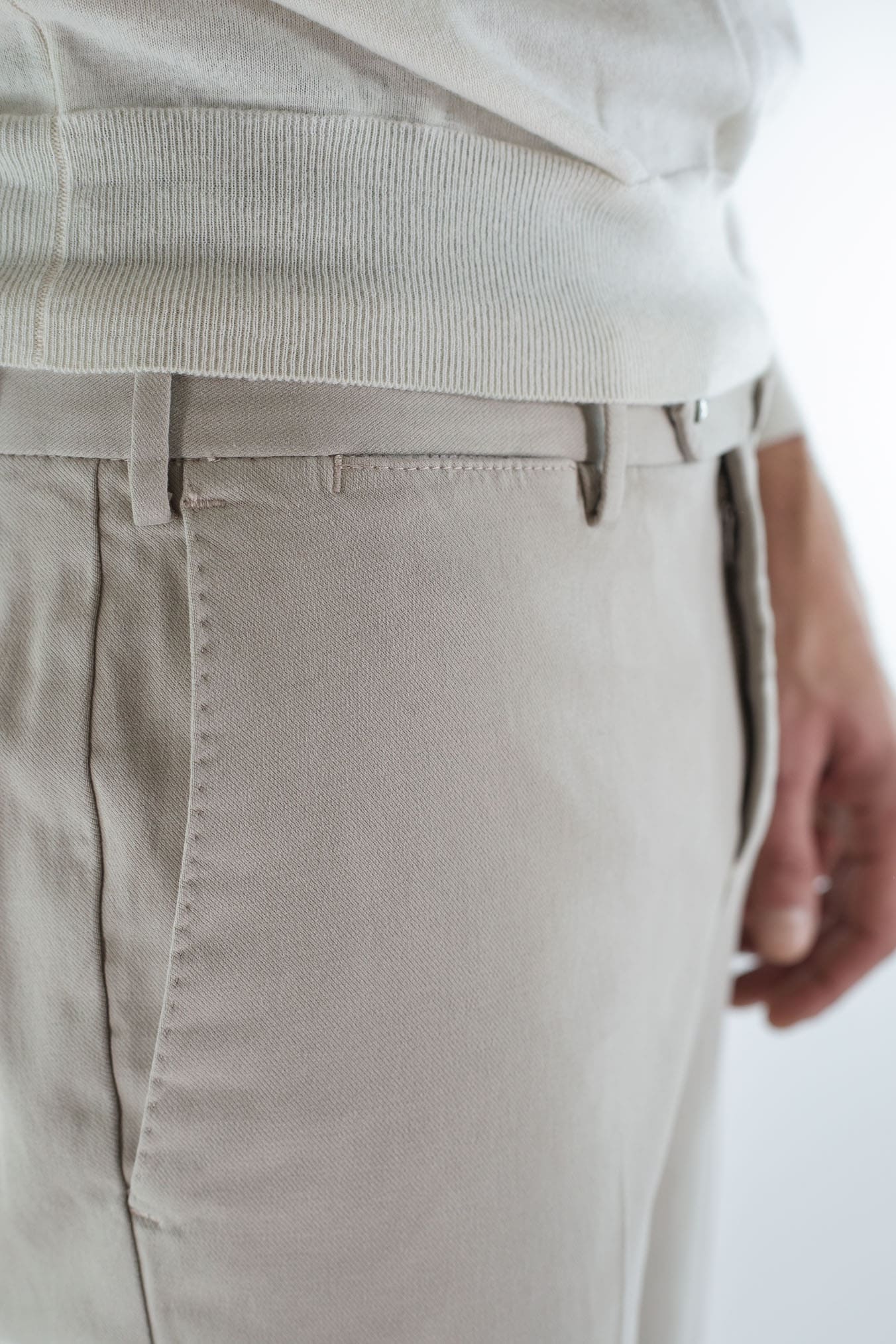 PT Pantaloni Cotone Cashmere Beige Chiaro