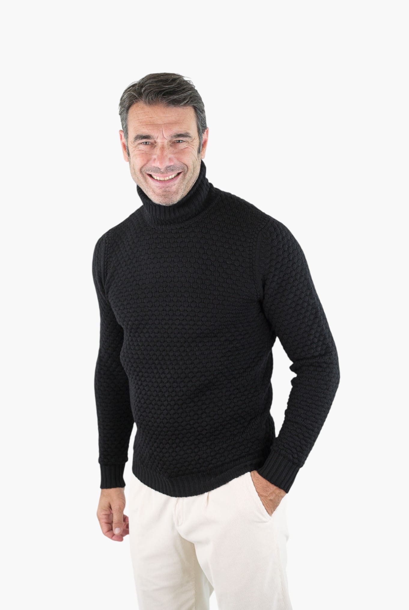 RAKKI' Dolcevita "Hubbel" Nido D'Ape Merinos Nero