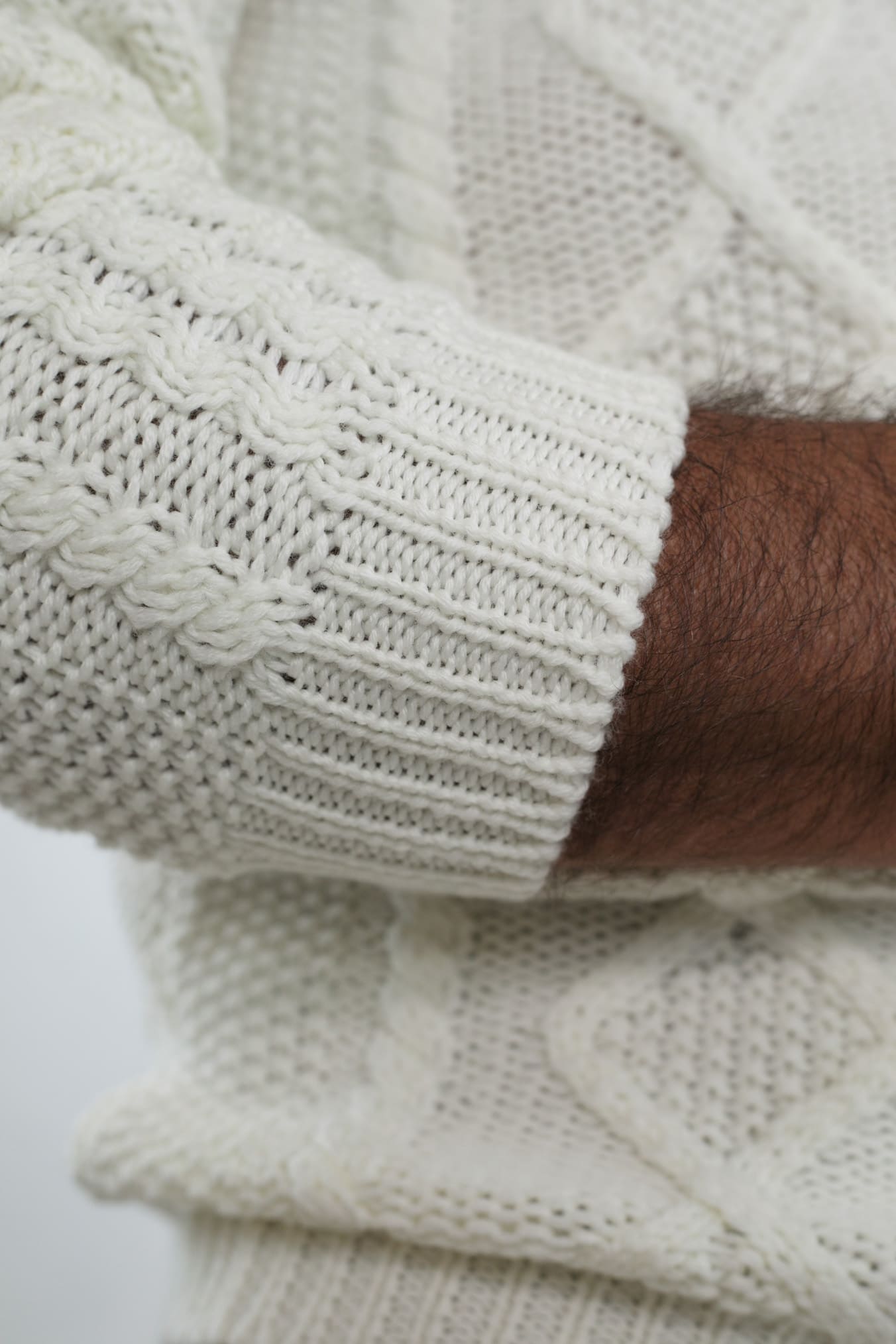 RAKKI' Girocollo "The King of Cool" Bianco Lana