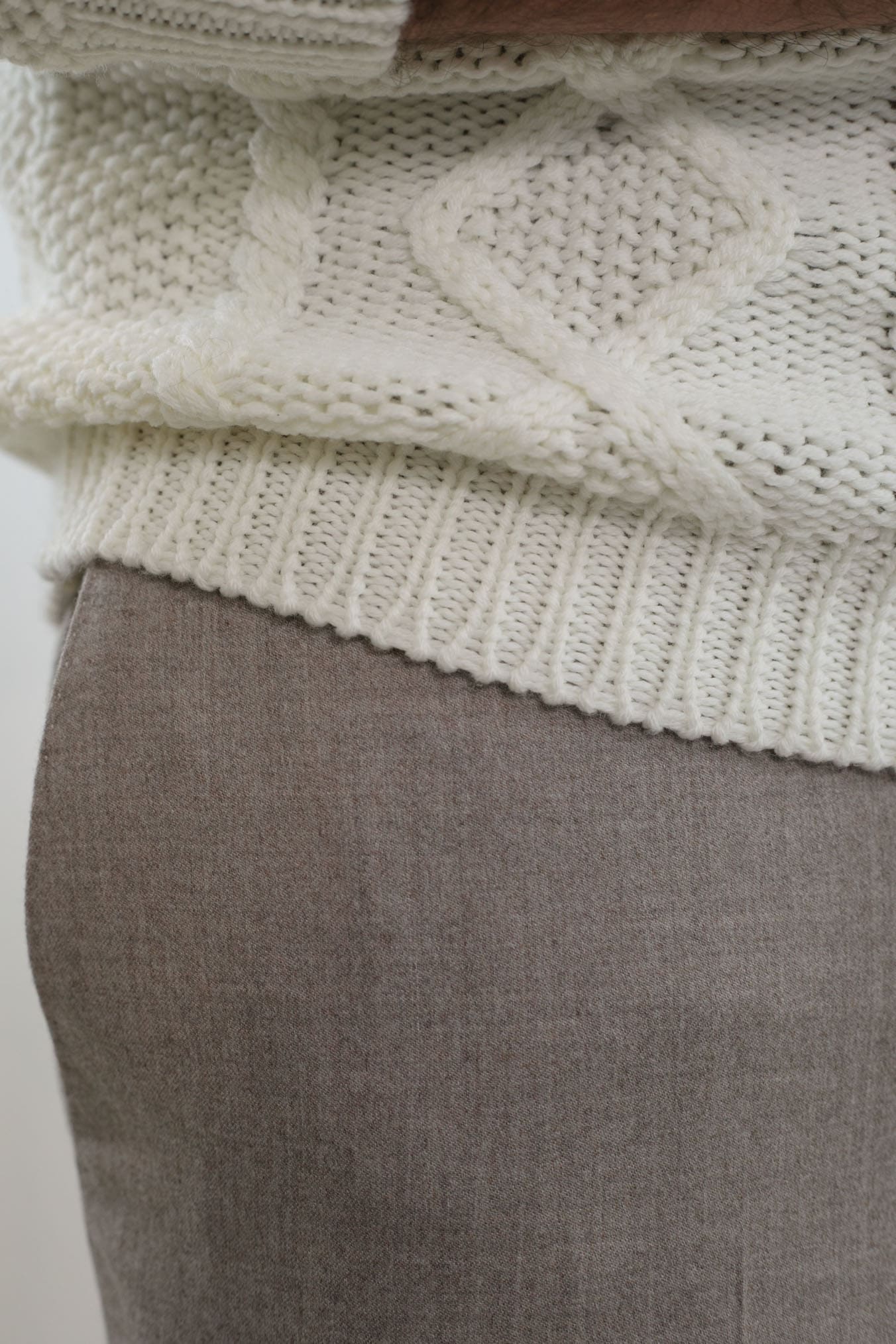 RAKKI' Girocollo "The King of Cool" Bianco Lana