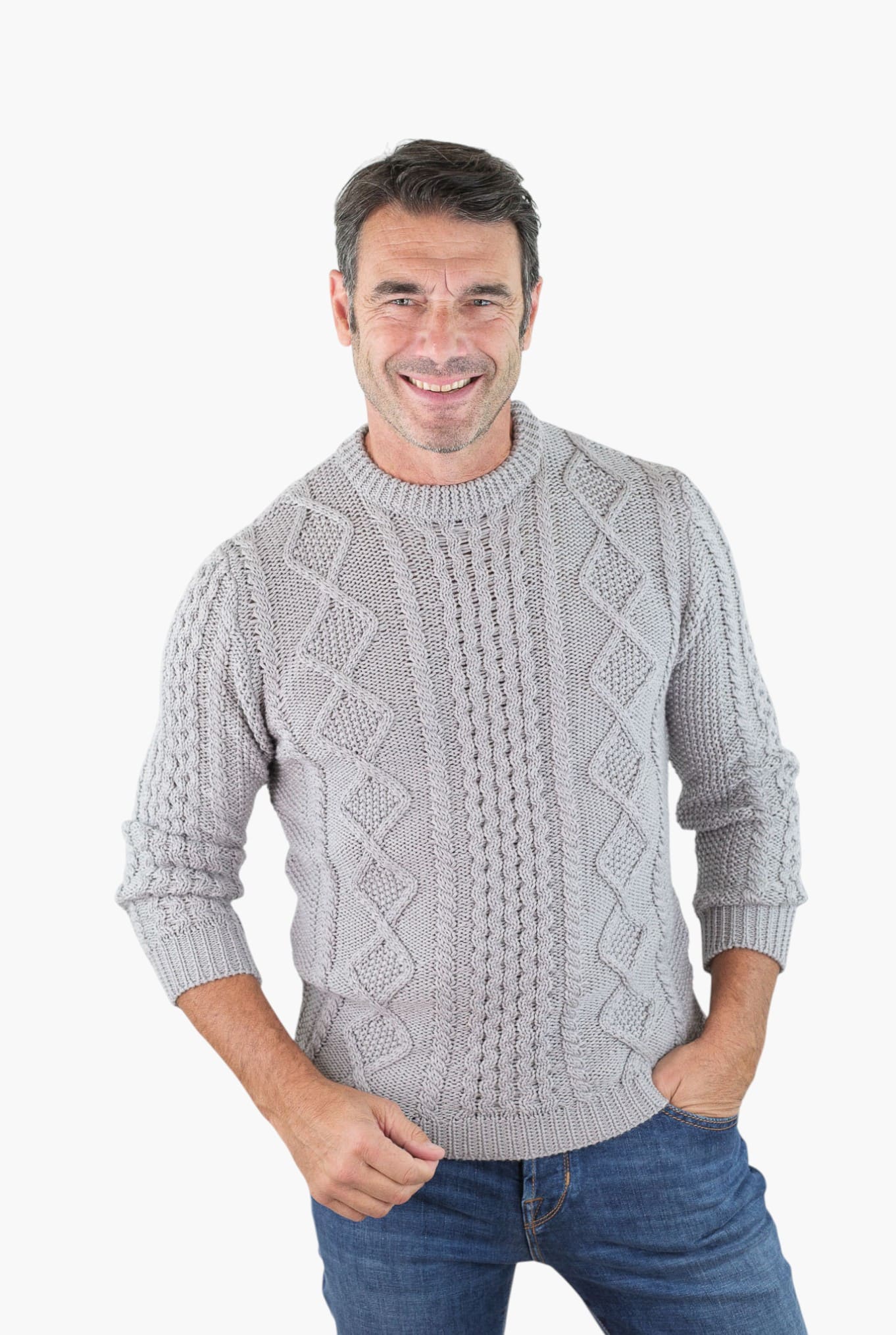 RAKKI' Girocollo "The King of Cool" Grigio