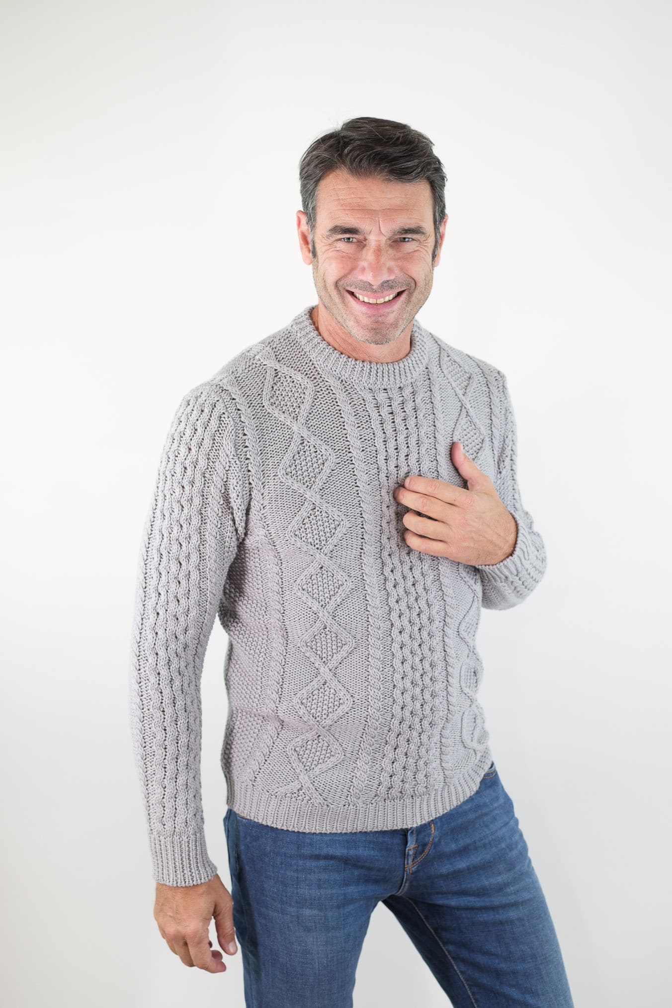 RAKKI' Girocollo "The King of Cool" Grigio