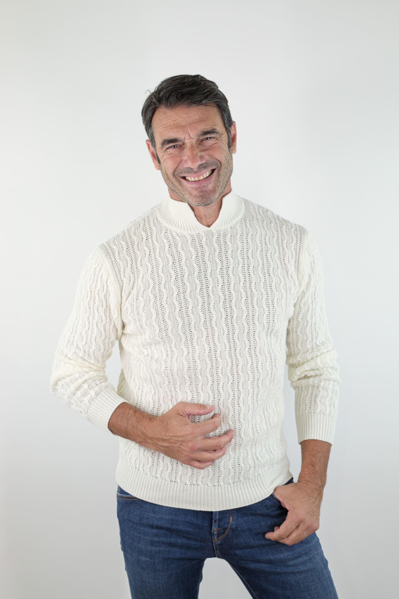 RAKKI' Maglia “The King of Rock” Bianco Lana