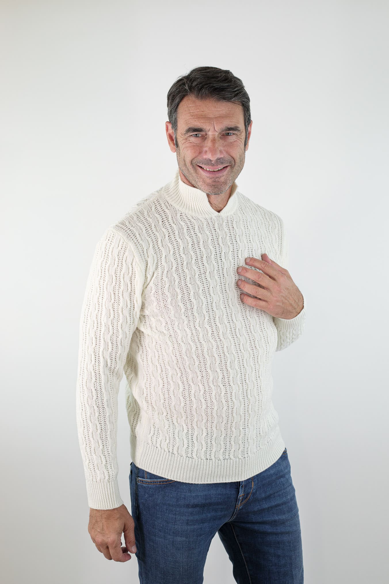 RAKKI' Maglia “The King of Rock” Bianco Lana