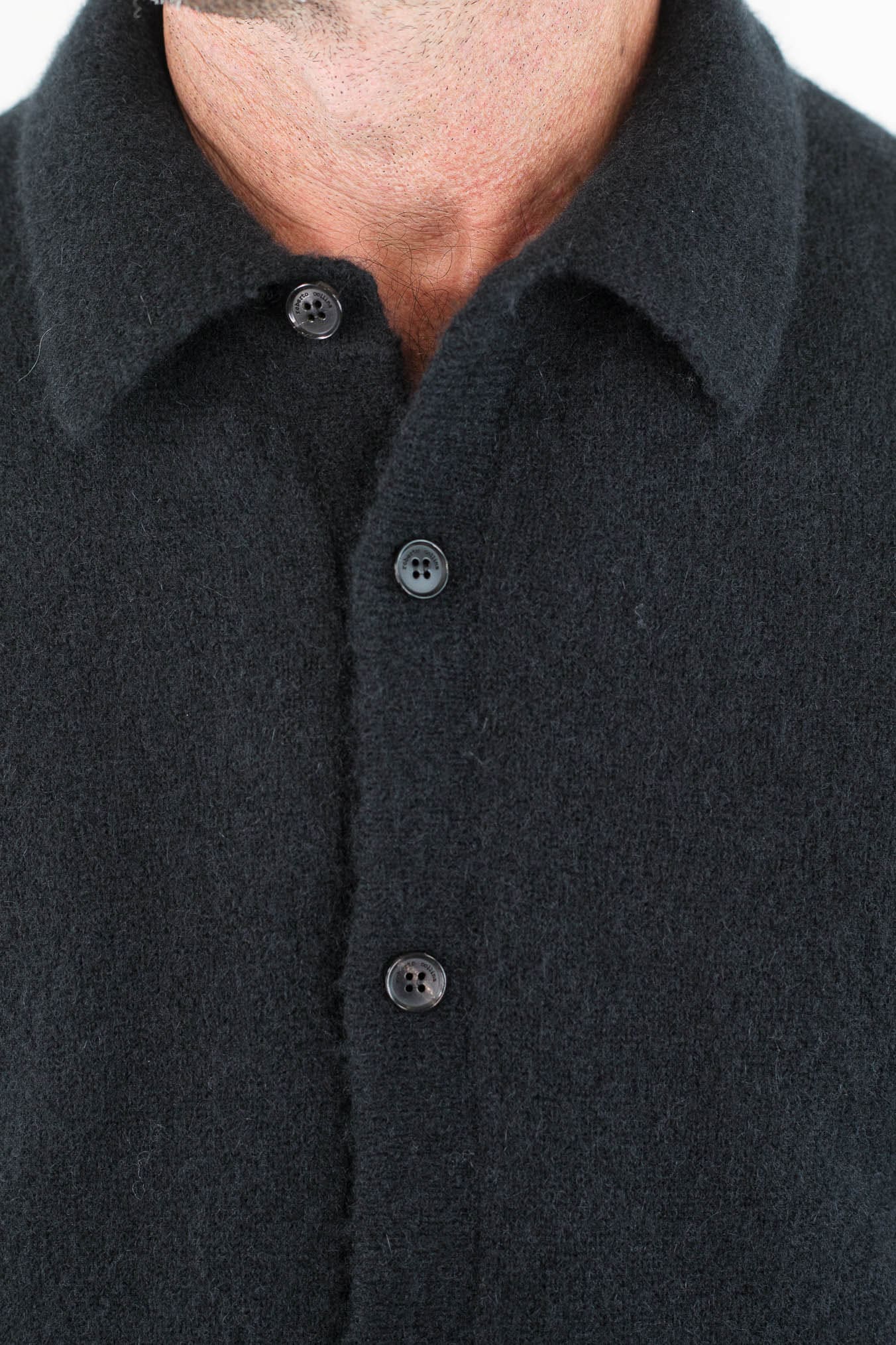 ROBERTO COLLINA Camicia Supersoft Cashmere e Seta Nera
