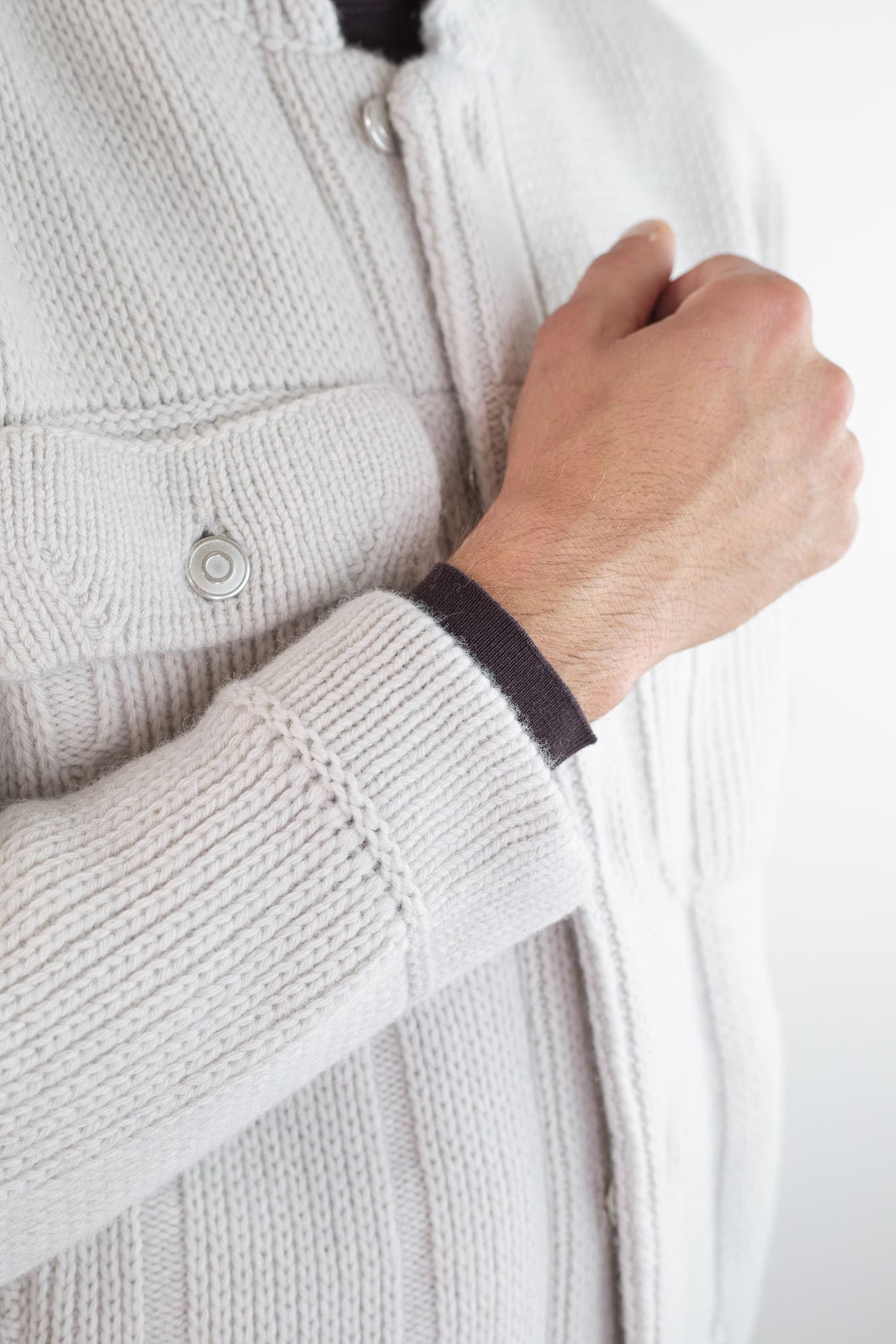 ROBERTO COLLINA Overshirt Lana Cashmere Gesso