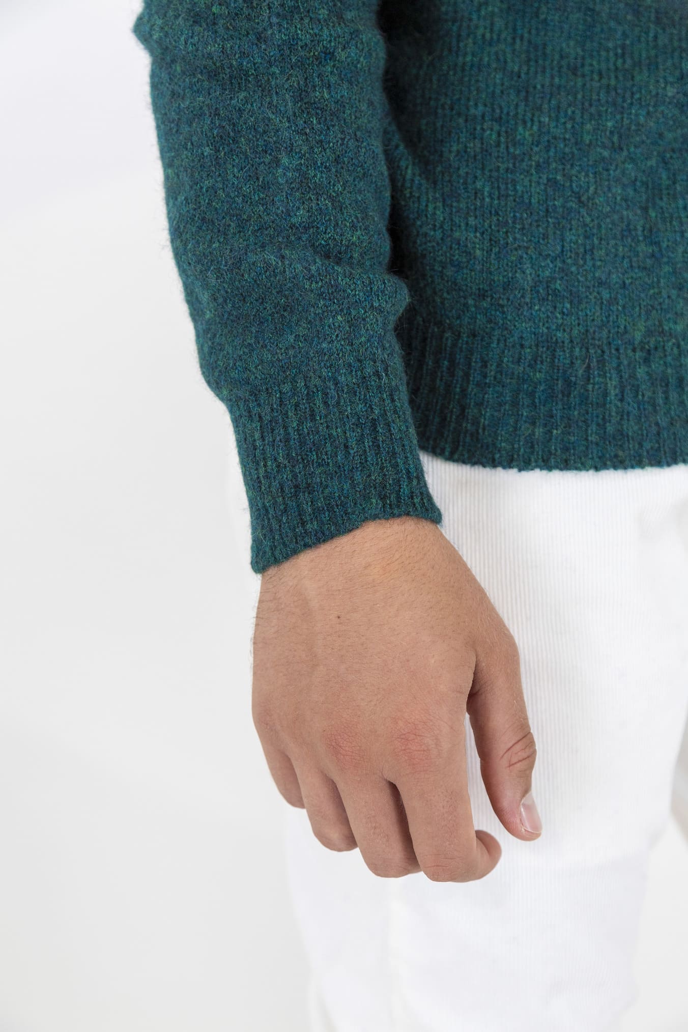 ROBERTO COLLINA Girocollo Merino Baby Camel Verde