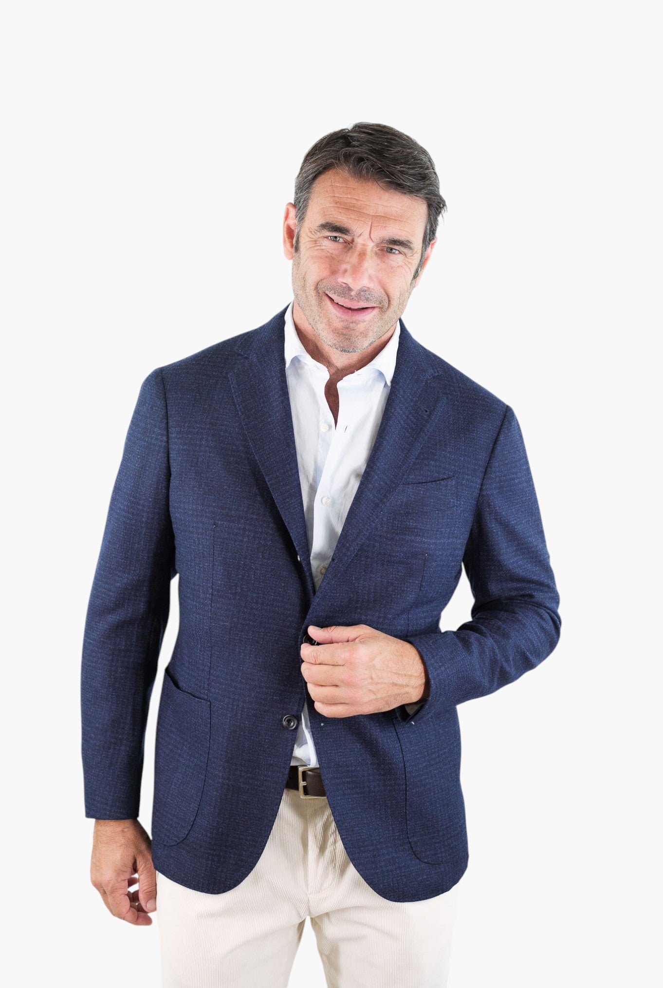 SARTORIO Giacca Galles Lana Cashmere Blu