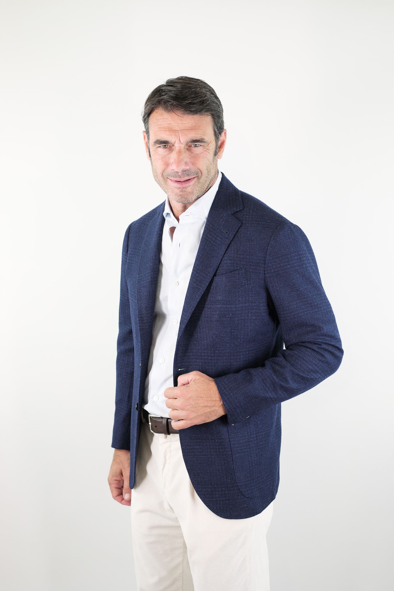 SARTORIO Giacca Galles Lana Cashmere Blu