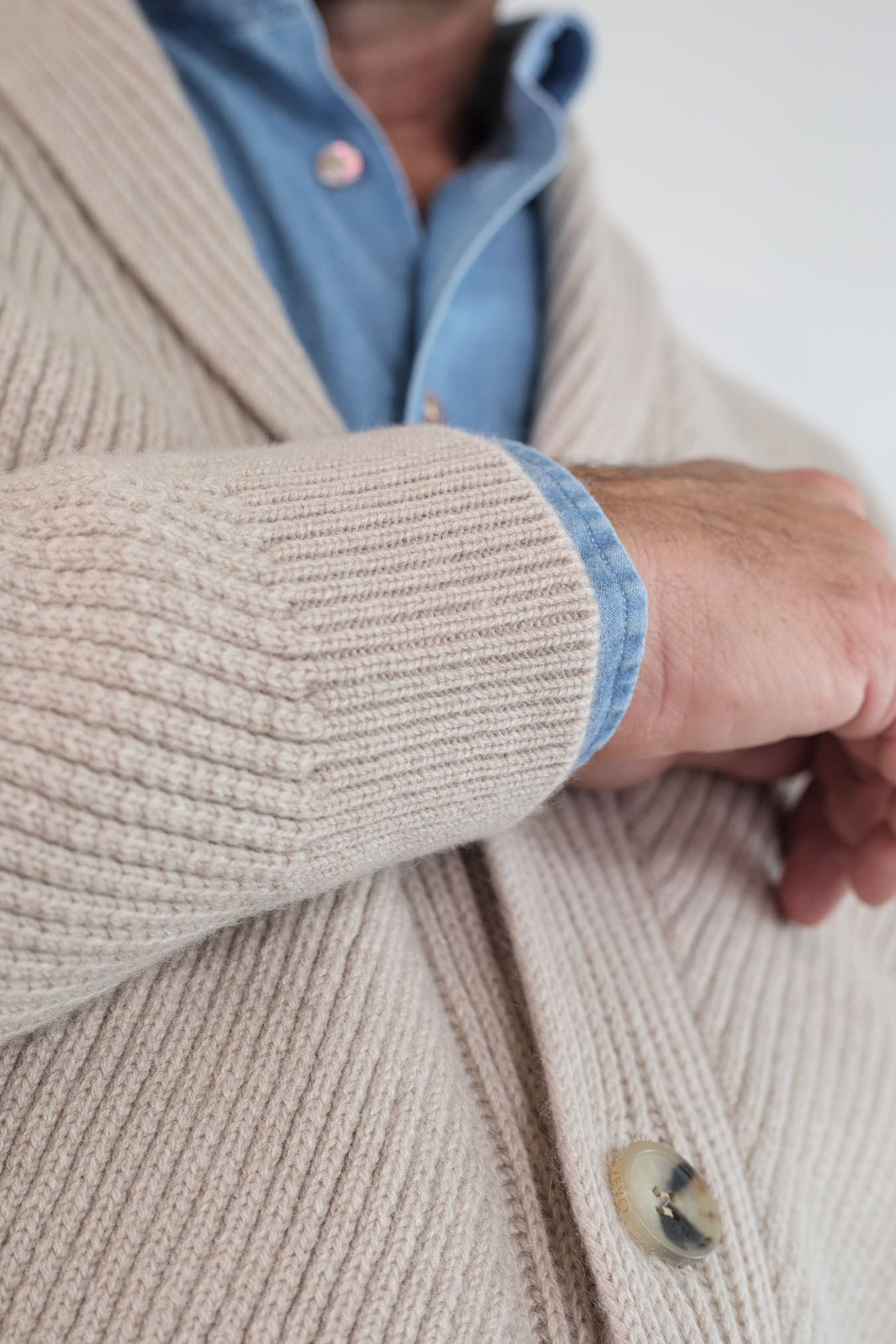 SVEVO PARMA Cardigan Sciallato Cashmere Beige