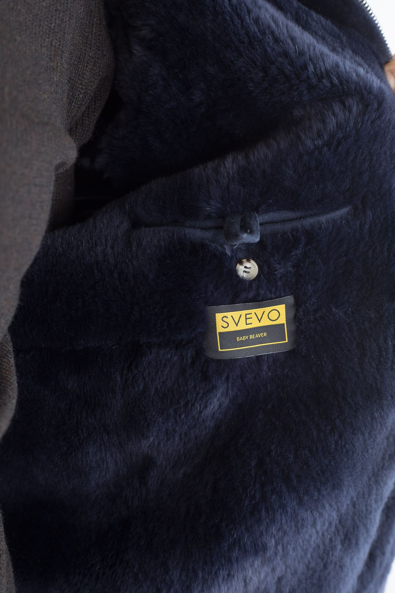 SVEVO PARMA Bomber Maglia Cashmere Castorino Blu