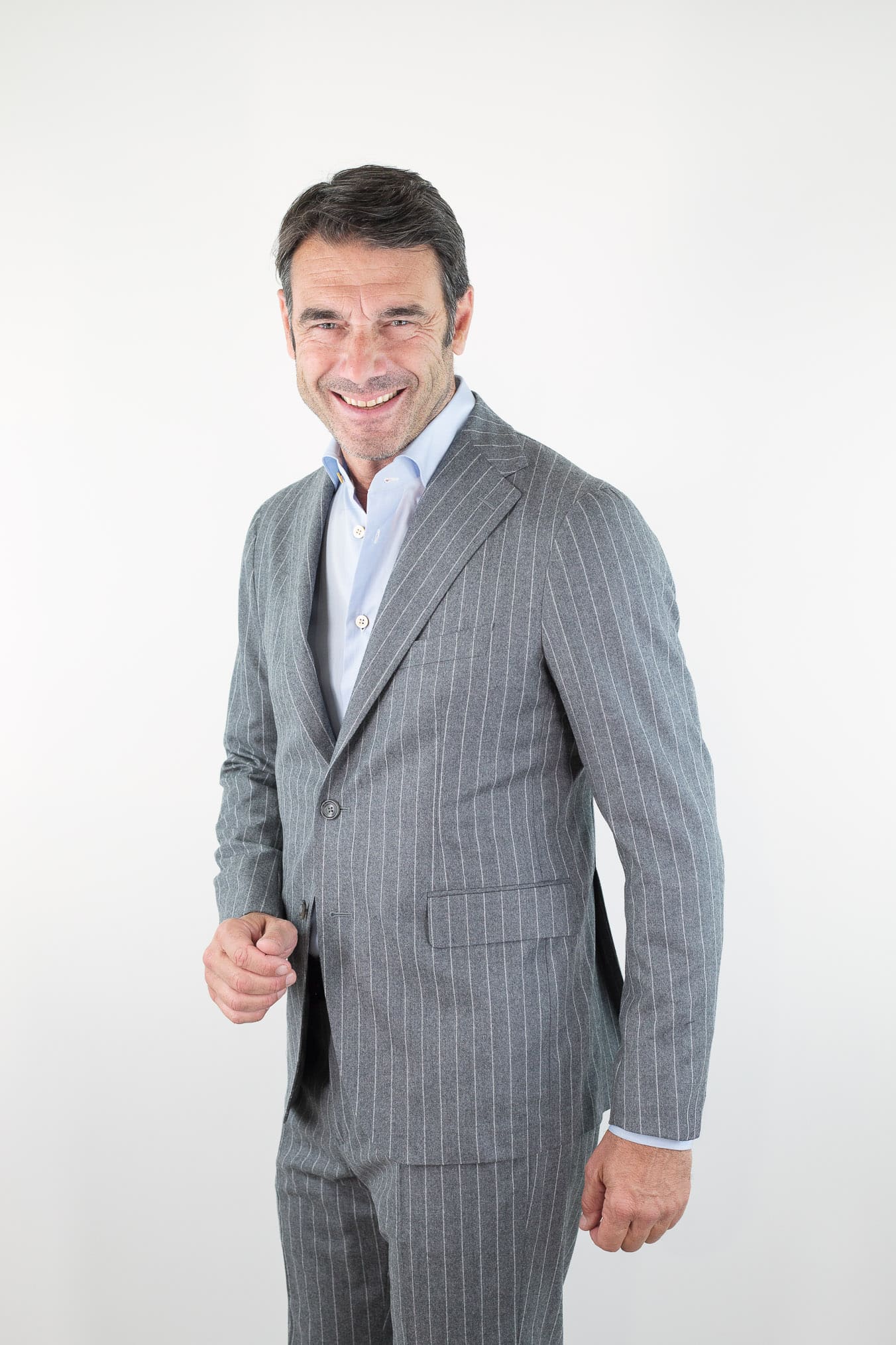 TAGLIATORE Abito Gessato Grigio Chiaro