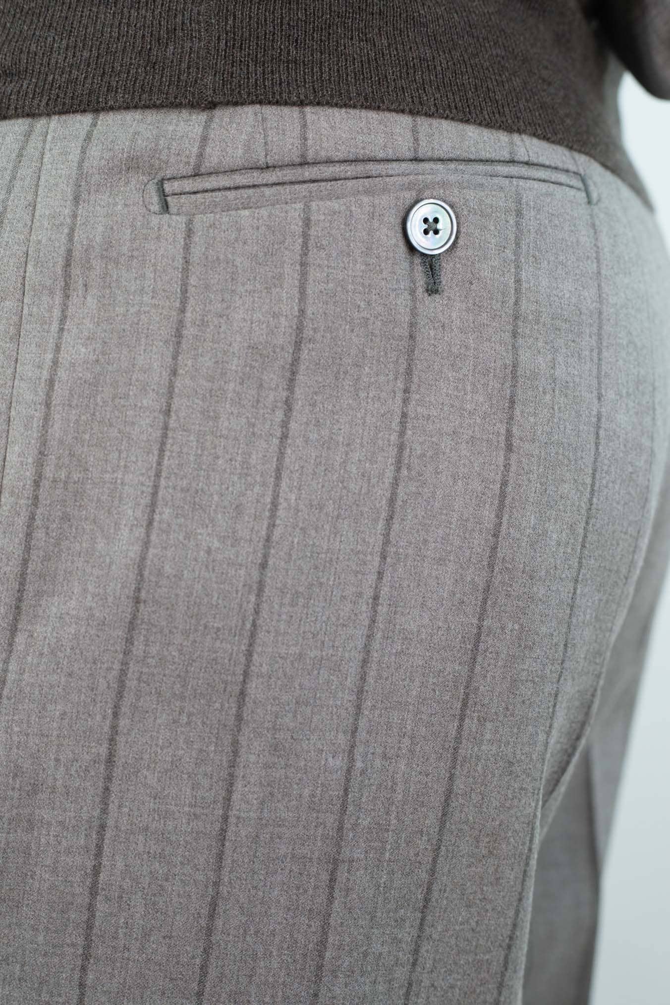 TOMBOLINI Abito Doppiopetto Gessato "Zero Gravity" Tortora