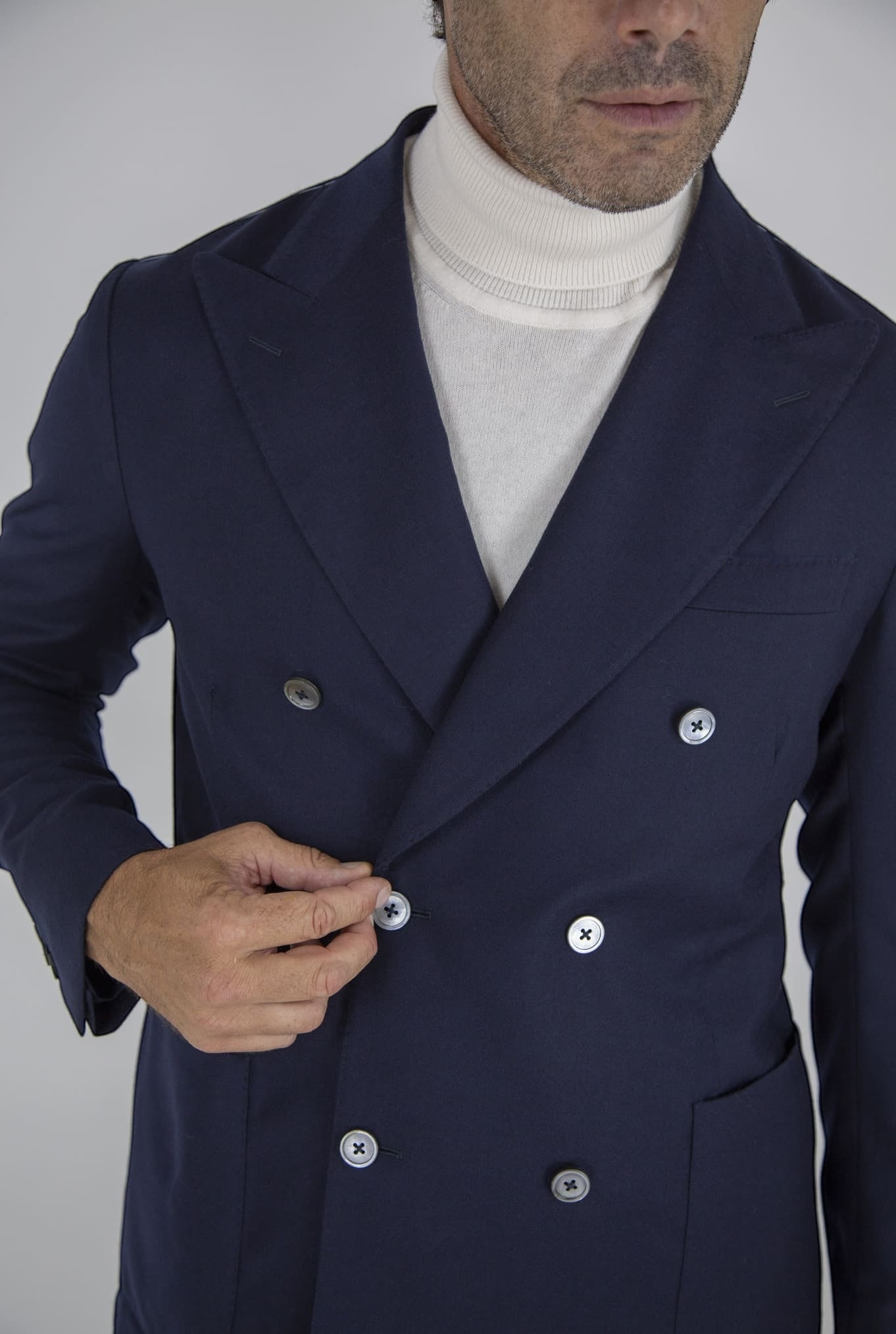 TOMBOLINI Abito Doppiopetto Gessato "Zero Gravity" Blu