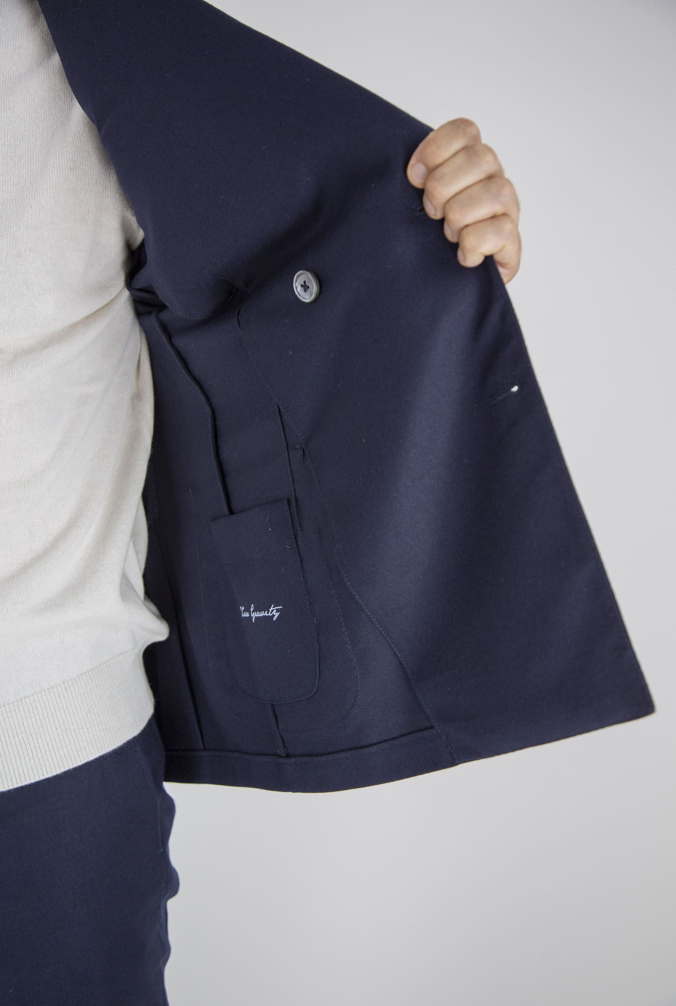 TOMBOLINI Abito Doppiopetto Gessato "Zero Gravity" Blu