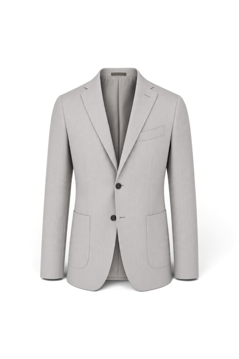 BOGLIOLI Giacca "K-Jacket" Spigata Lana Seta Beige