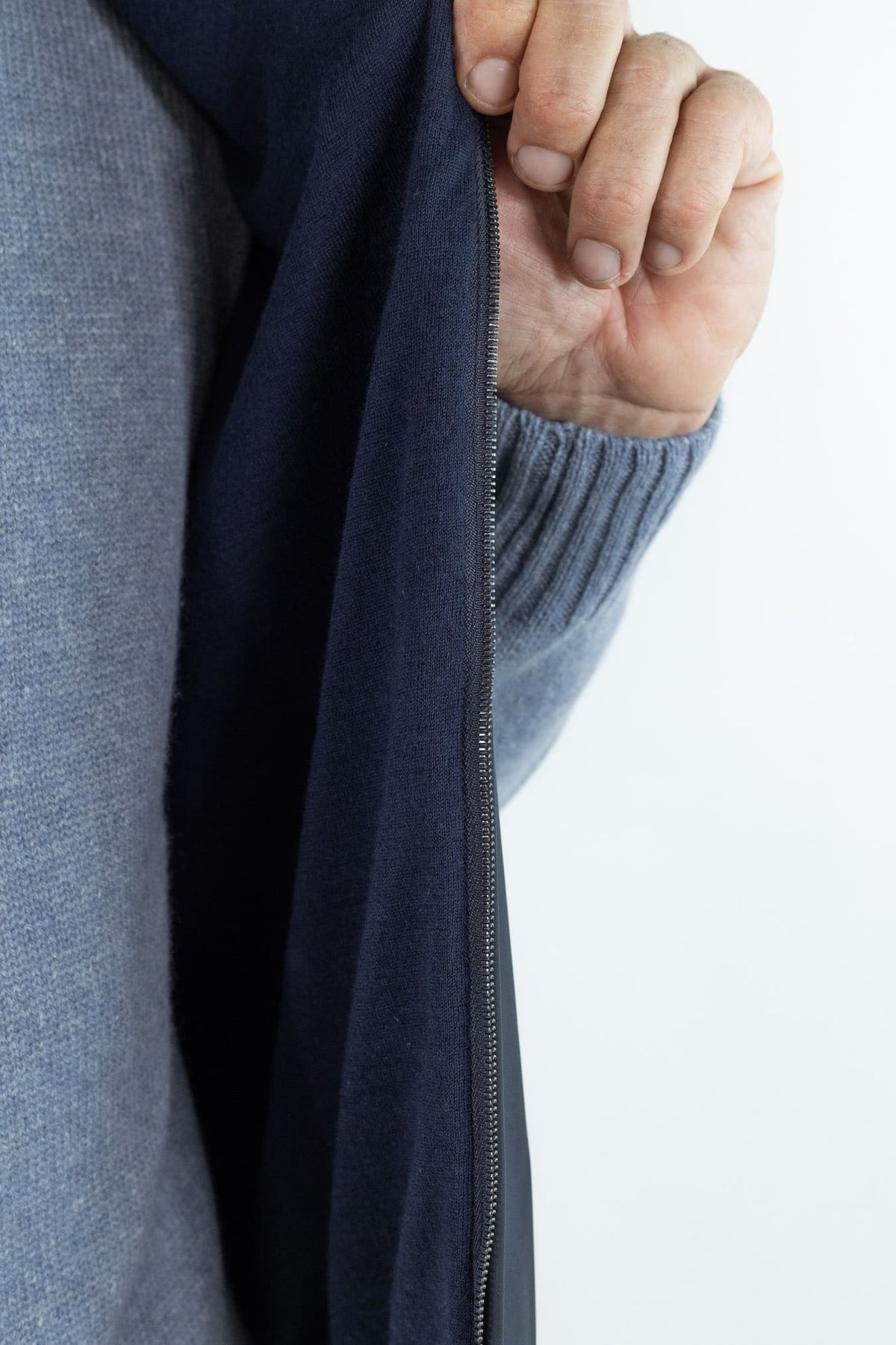 BRAMANI Gilet Light Microfibra Cashmere Blu