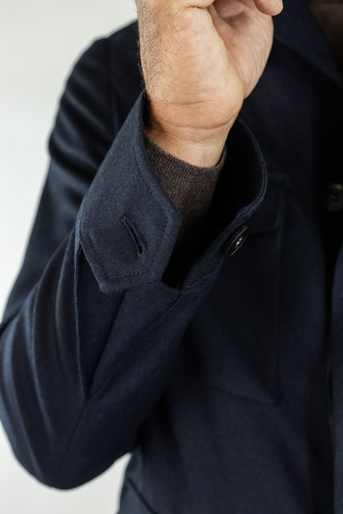 CANALI Field Jacket Impeccabile Lana Blu