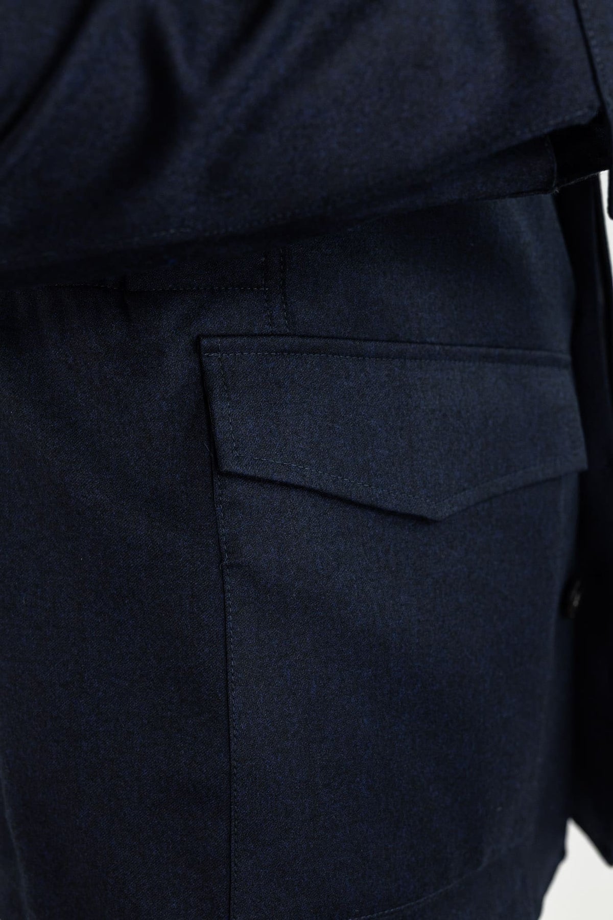 CANALI Field Jacket Impeccabile Lana Blu