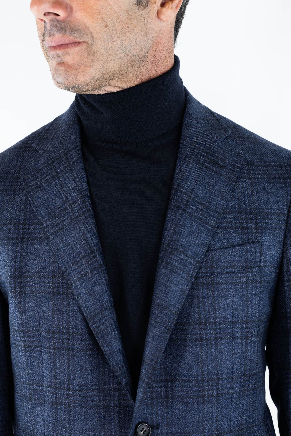 CANALI Giacca "Kei" Check Blu Marrone