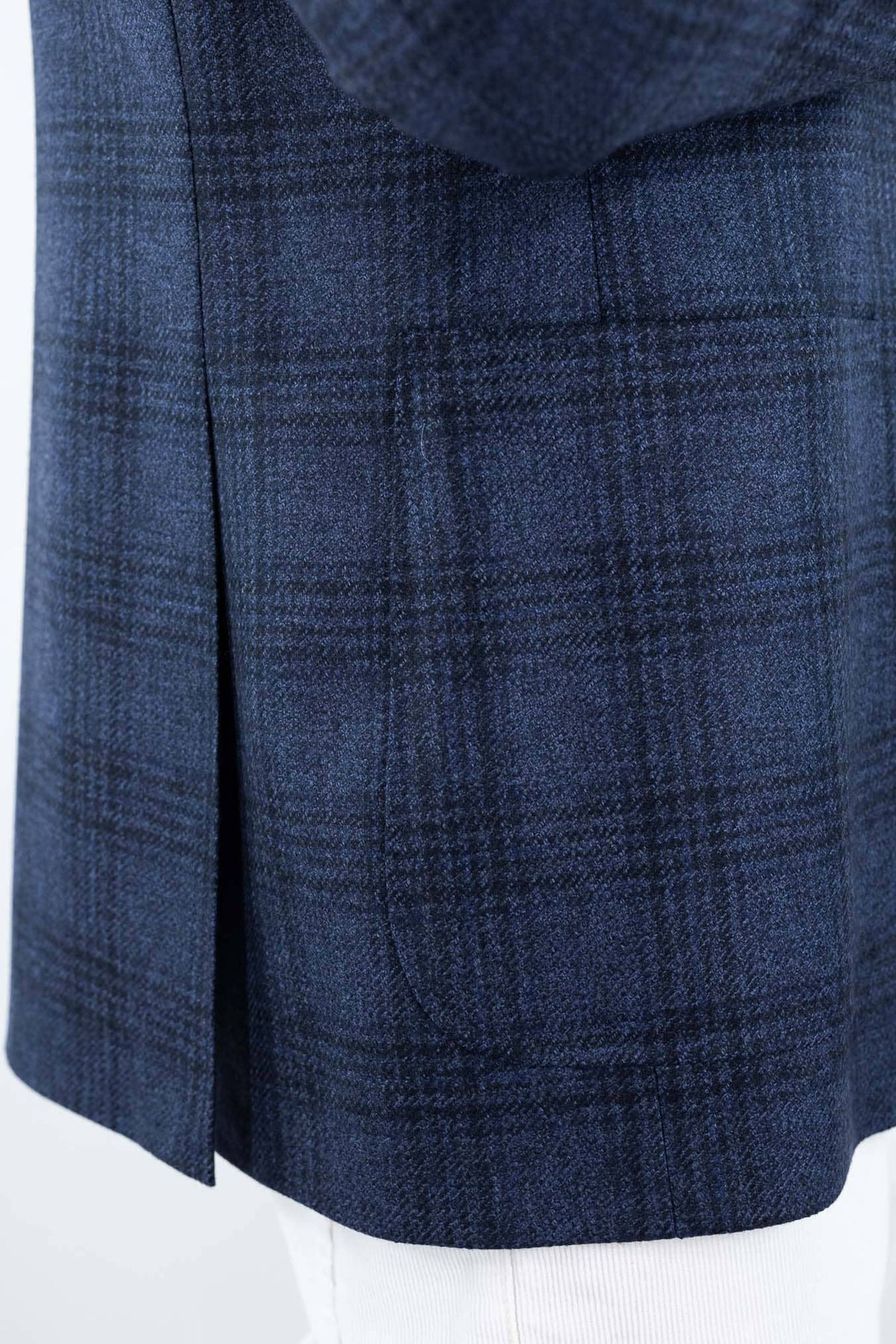 CANALI Giacca "Kei" Check Blu Marrone