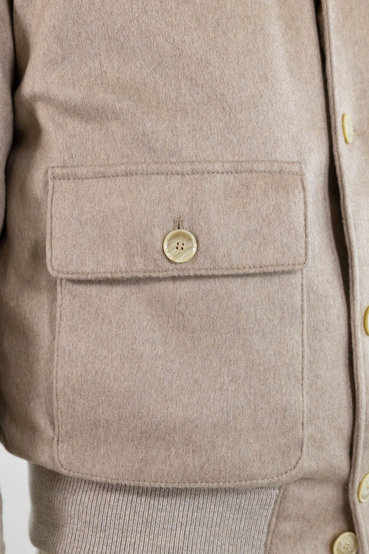 CONTRASTWAY Bomber "Bugatti" Cashmere Piuma D'Oca Beige