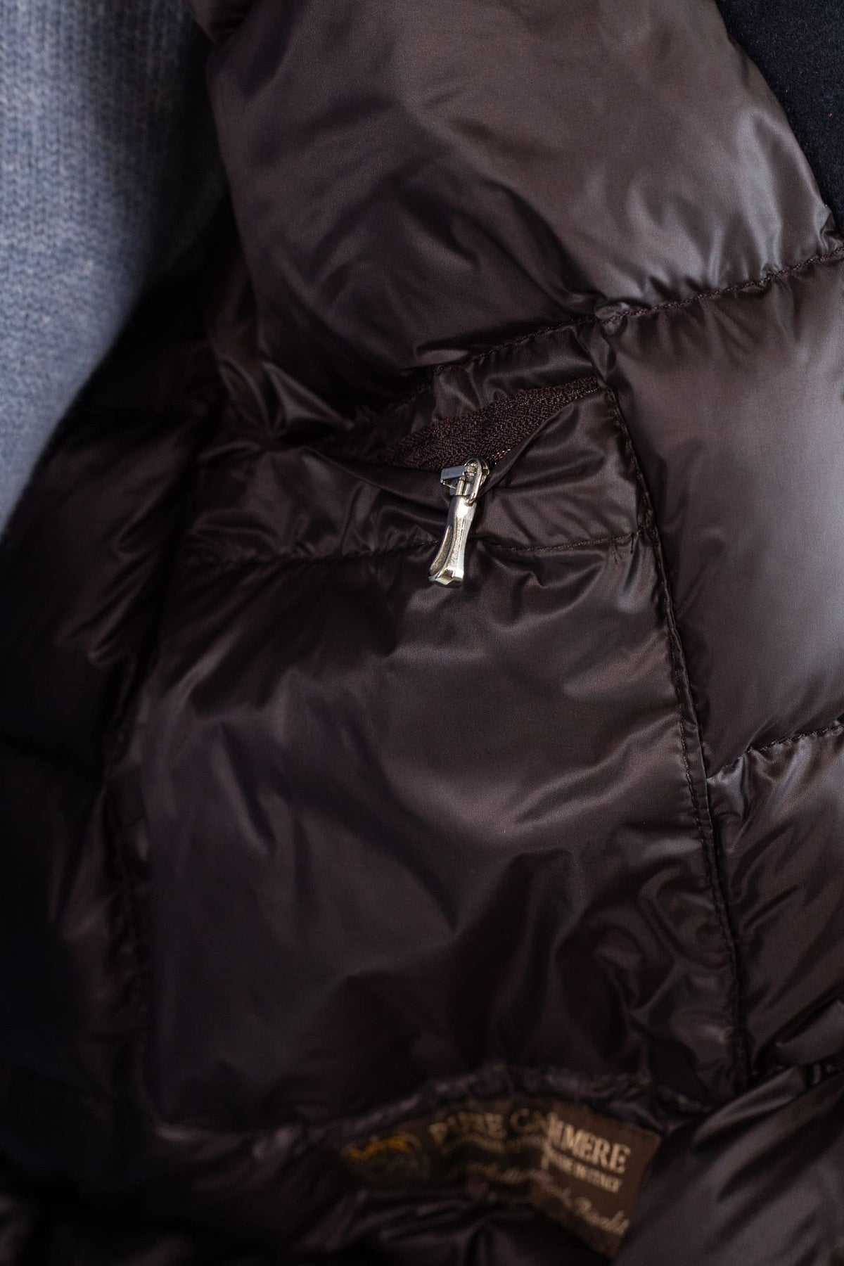 CONTRASTWAY Bomber "Bugatti" Cashmere Piuma D'Oca Blu