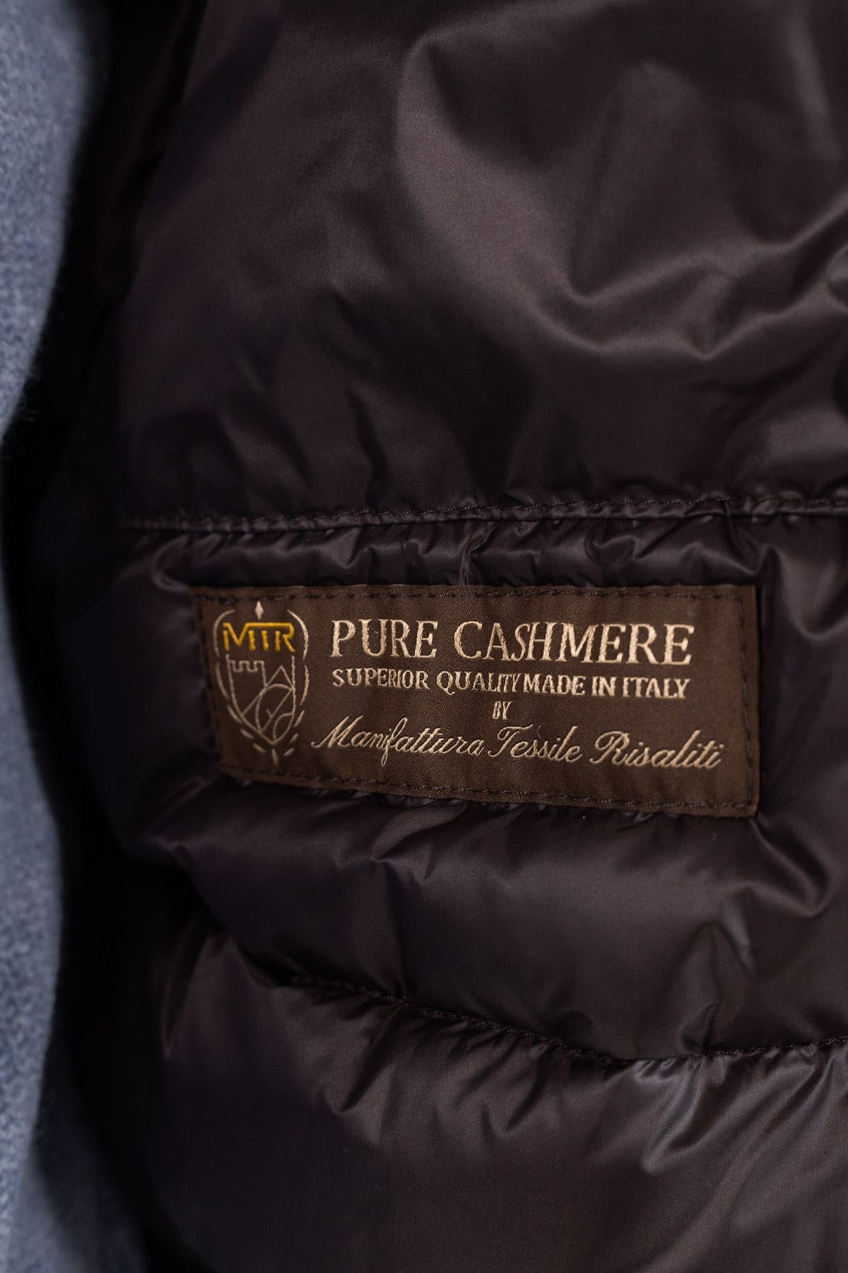 CONTRASTWAY Bomber "Bugatti" Cashmere Piuma D'Oca Blu
