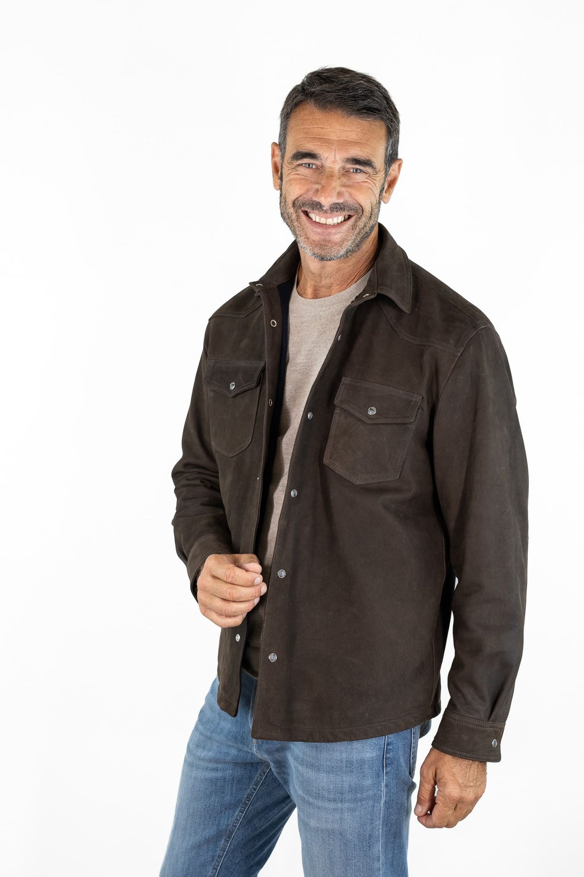 CONTRASTWAY Camicia "Eastwood" Chevrette Testa Moro