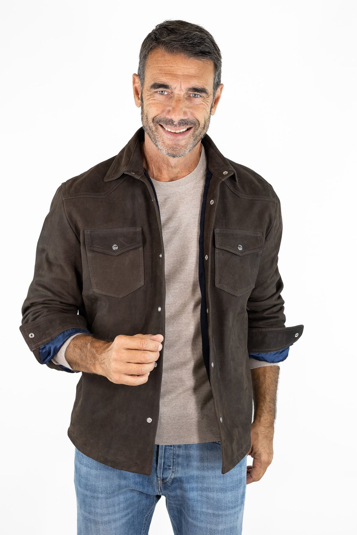 CONTRASTWAY Camicia "Eastwood" Chevrette Testa Moro