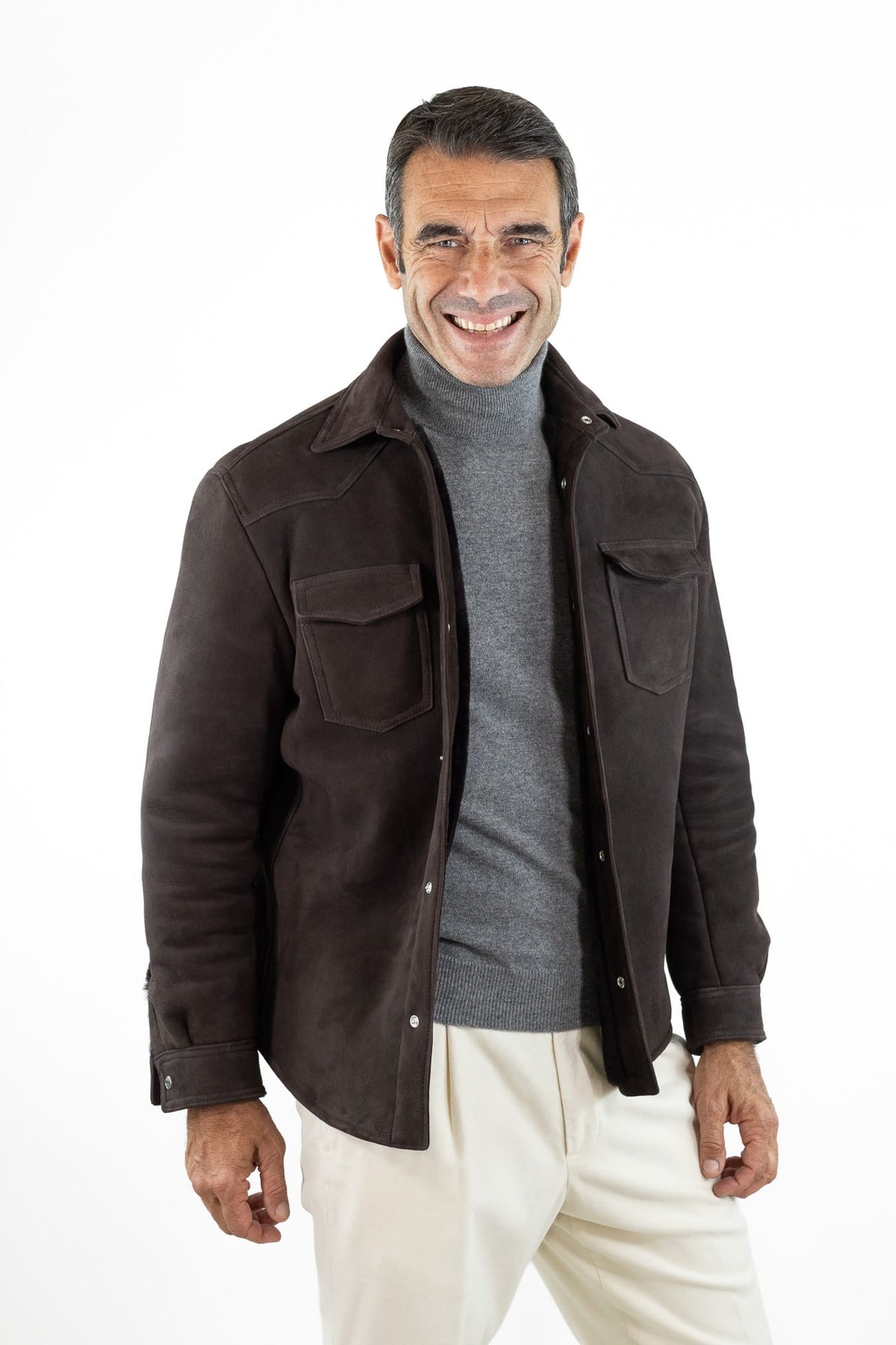 CONTRASTWAY Shearling Lacon "Eastwood" Testa di Moro