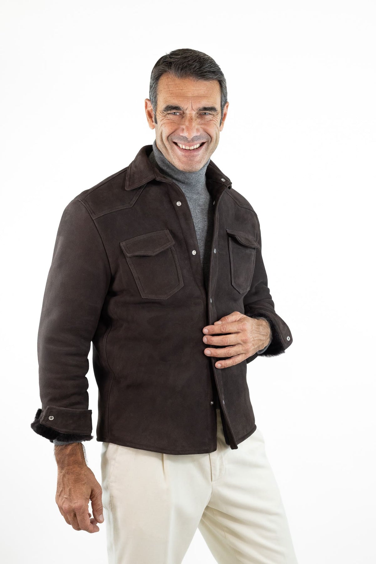 CONTRASTWAY Shearling Lacon "Eastwood" Testa di Moro