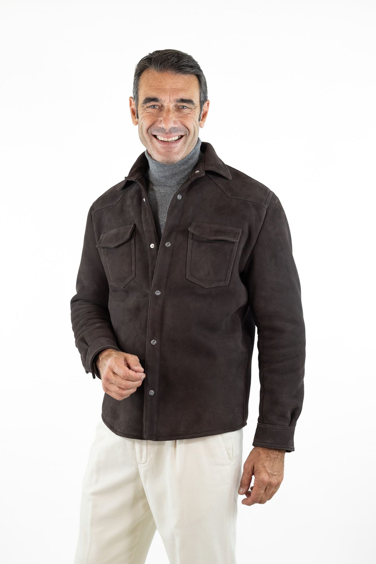 CONTRASTWAY Shearling Lacon "Eastwood" Testa di Moro
